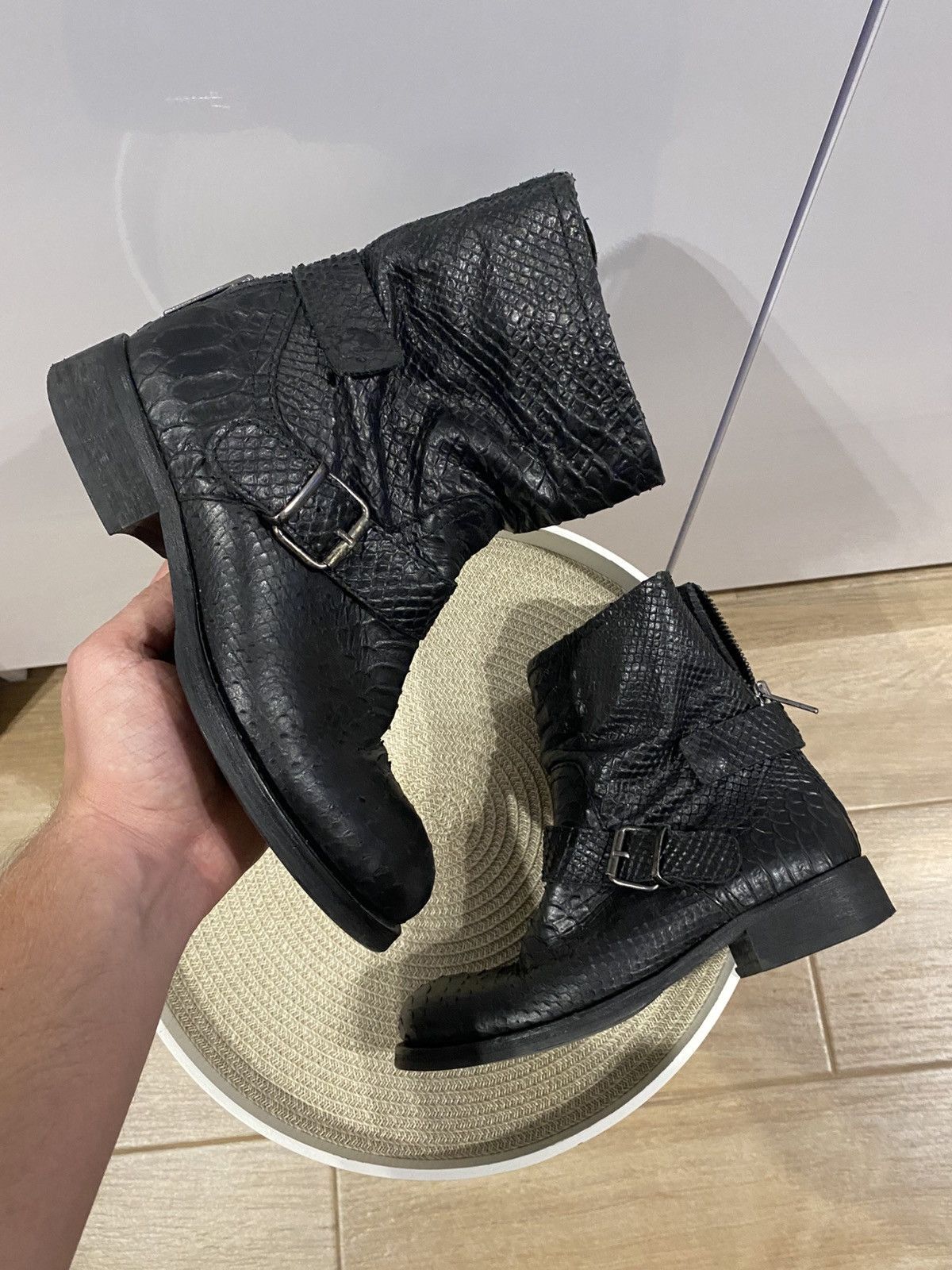 Billi Bi Billi Bi Phyton Style As98 Studded Engineered Boots Size: 36 Size US 6 / IT 36 - 1 Thumbnail