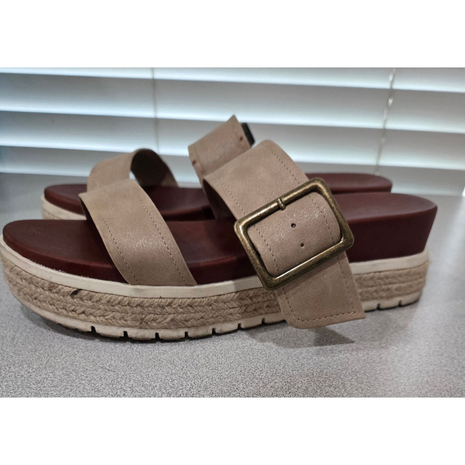 Other Mia Kika Dusty Gold Woman Sandal 2.3 Espadrille Heel Size 10 Size US 10 / IT 40 - 3 Thumbnail