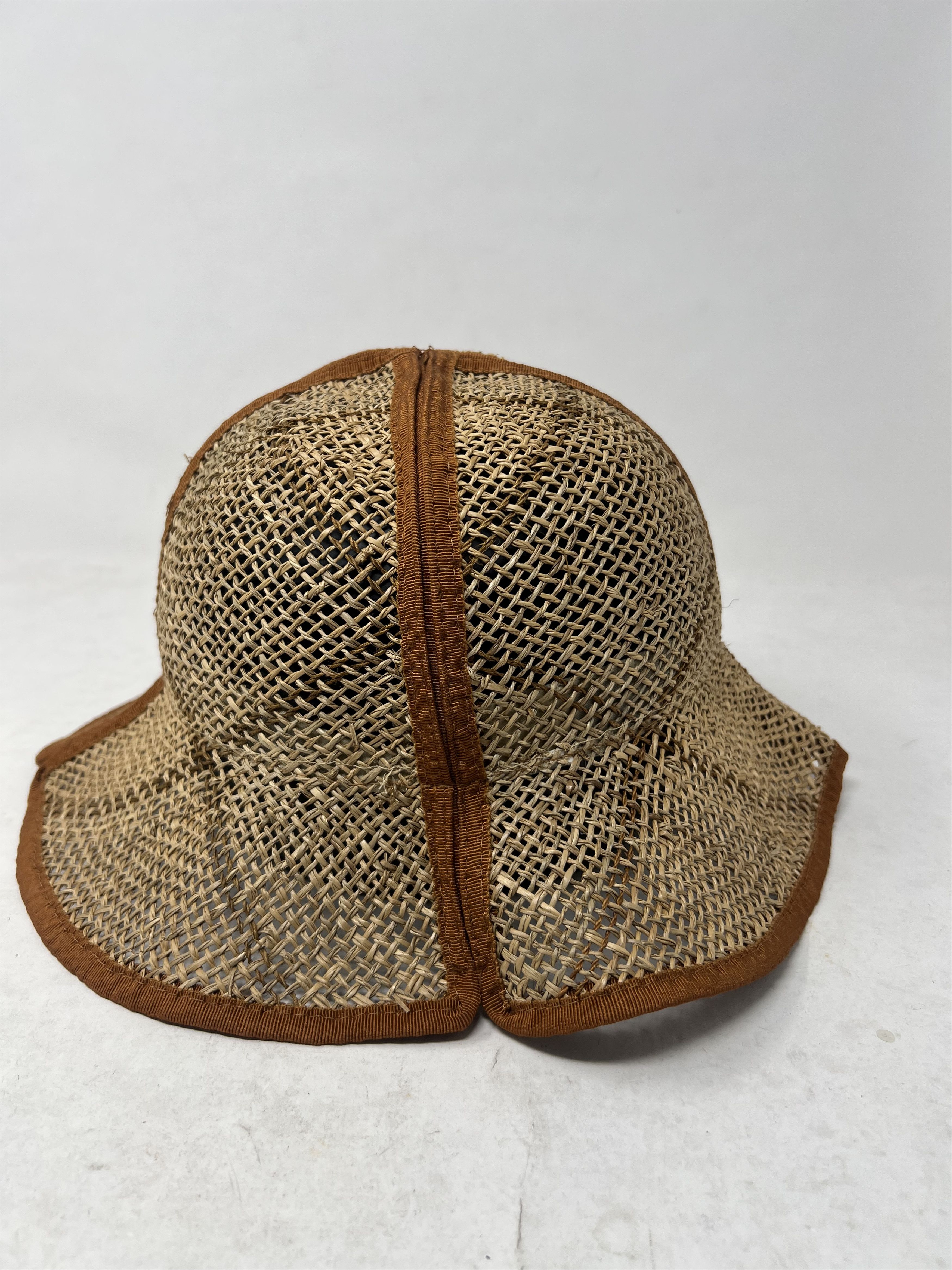 Japanese Brand Marylia Straw Pith Safari Trucker Hat Size ONE SIZE - 5 Thumbnail
