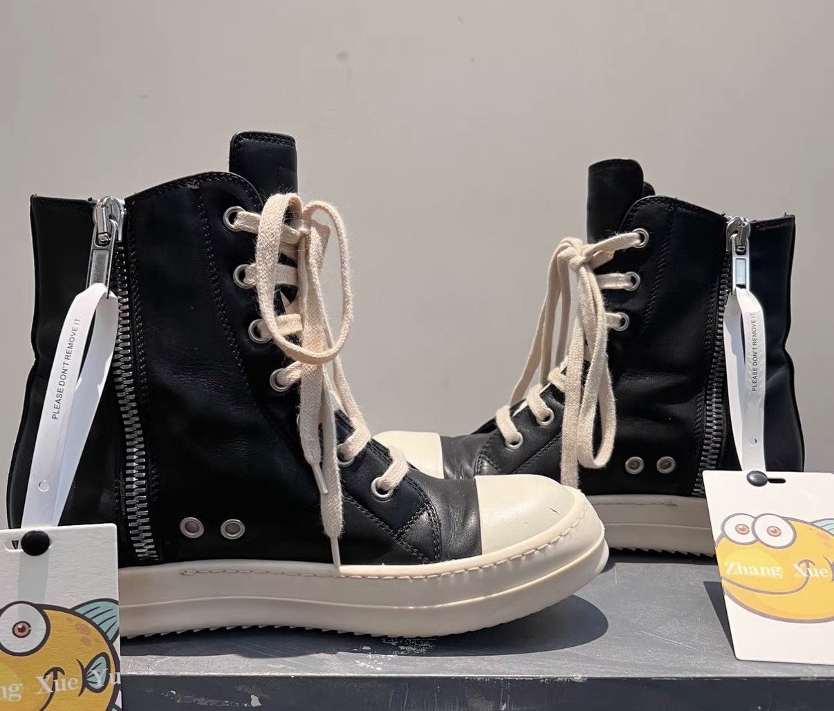 Rick Owens Rick Owens Classic Leather Sneakers Size US 6 / IT 36 - 3 Thumbnail