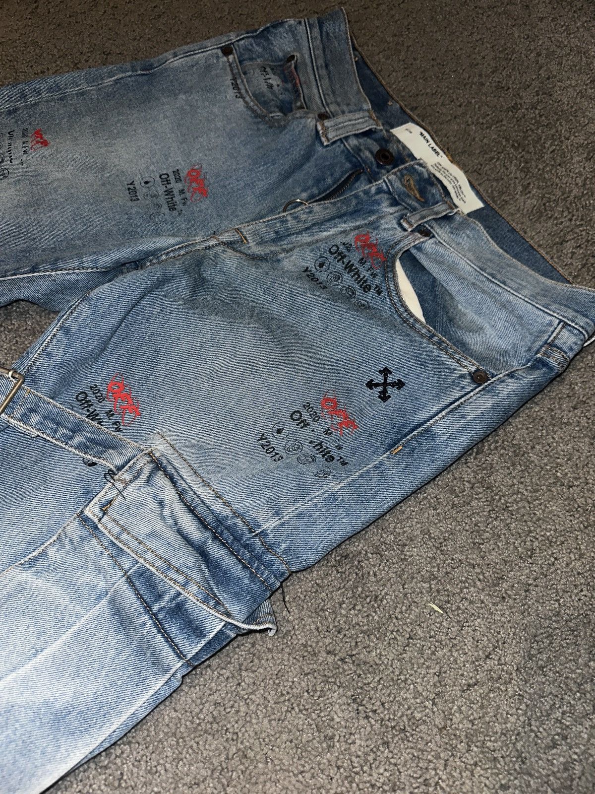 Off White Repeat Logo Jeans FW19