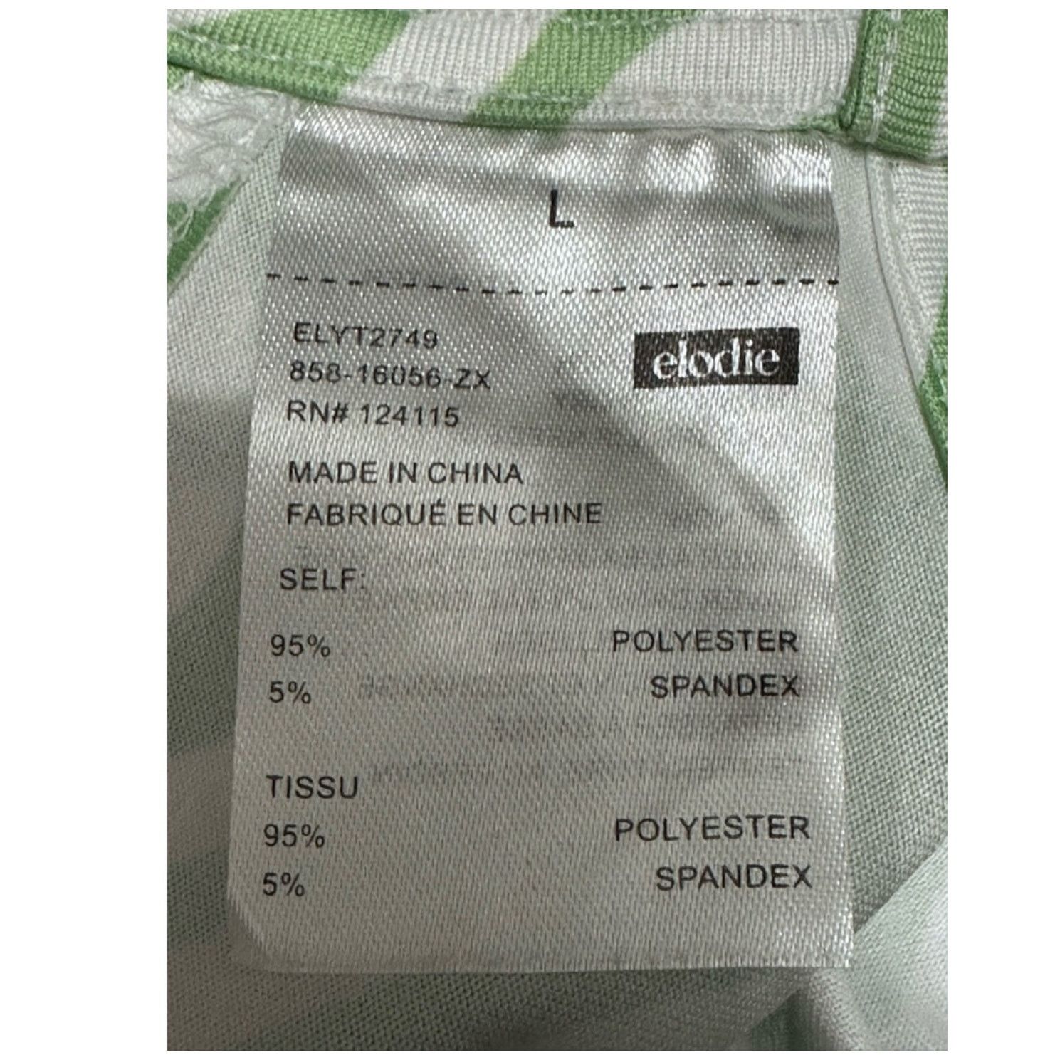 Other Elodie Crop Top Geometric Spaghetti Strap Backless Green L Size L / US 10 / IT 46 - 7 Thumbnail