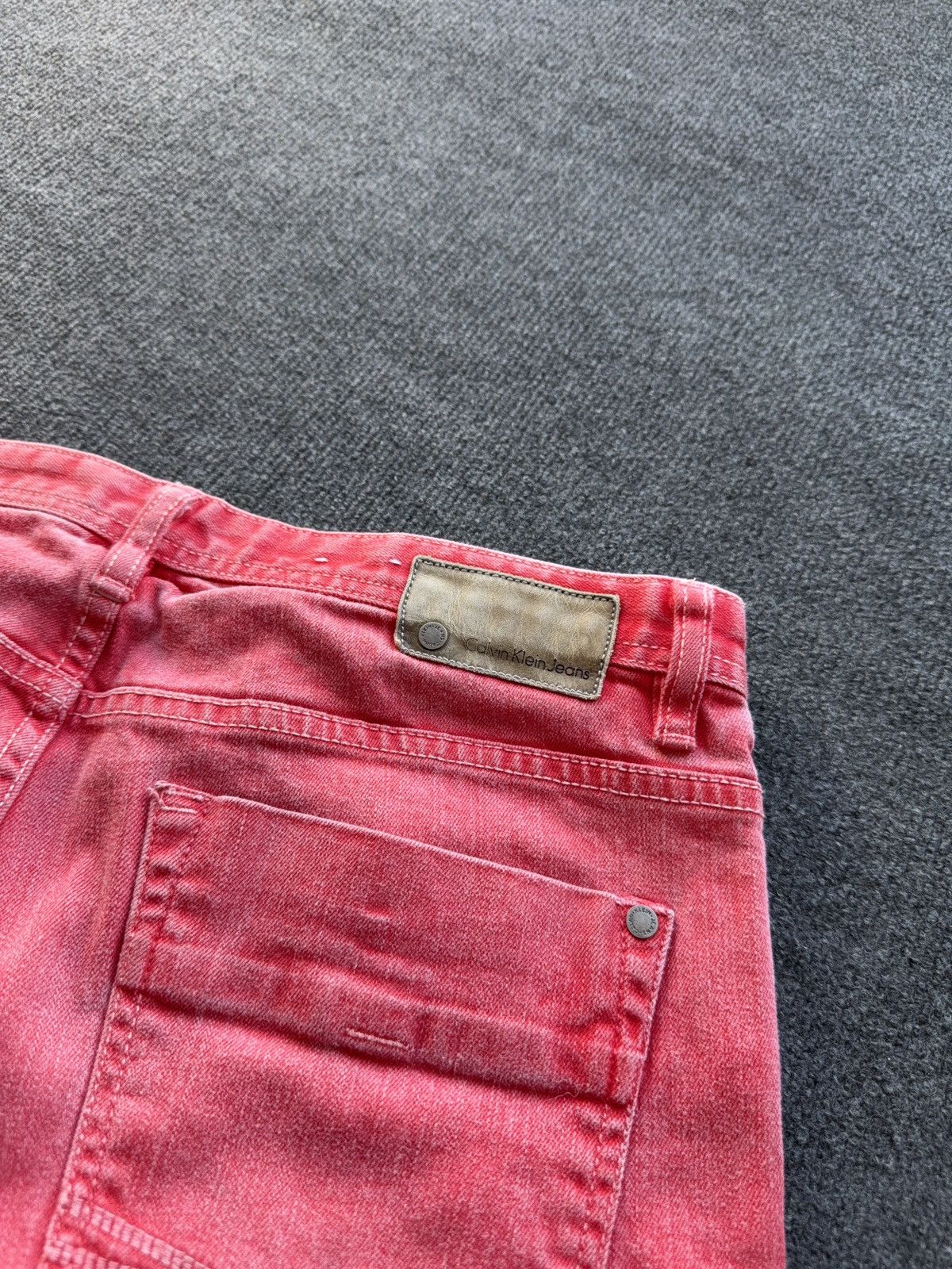 Calvin Klein 00s Calvin Klein Jeans Archive Red Dyed Skinny Denim W34 Size US 34 / EU 50 - 17 Thumbnail