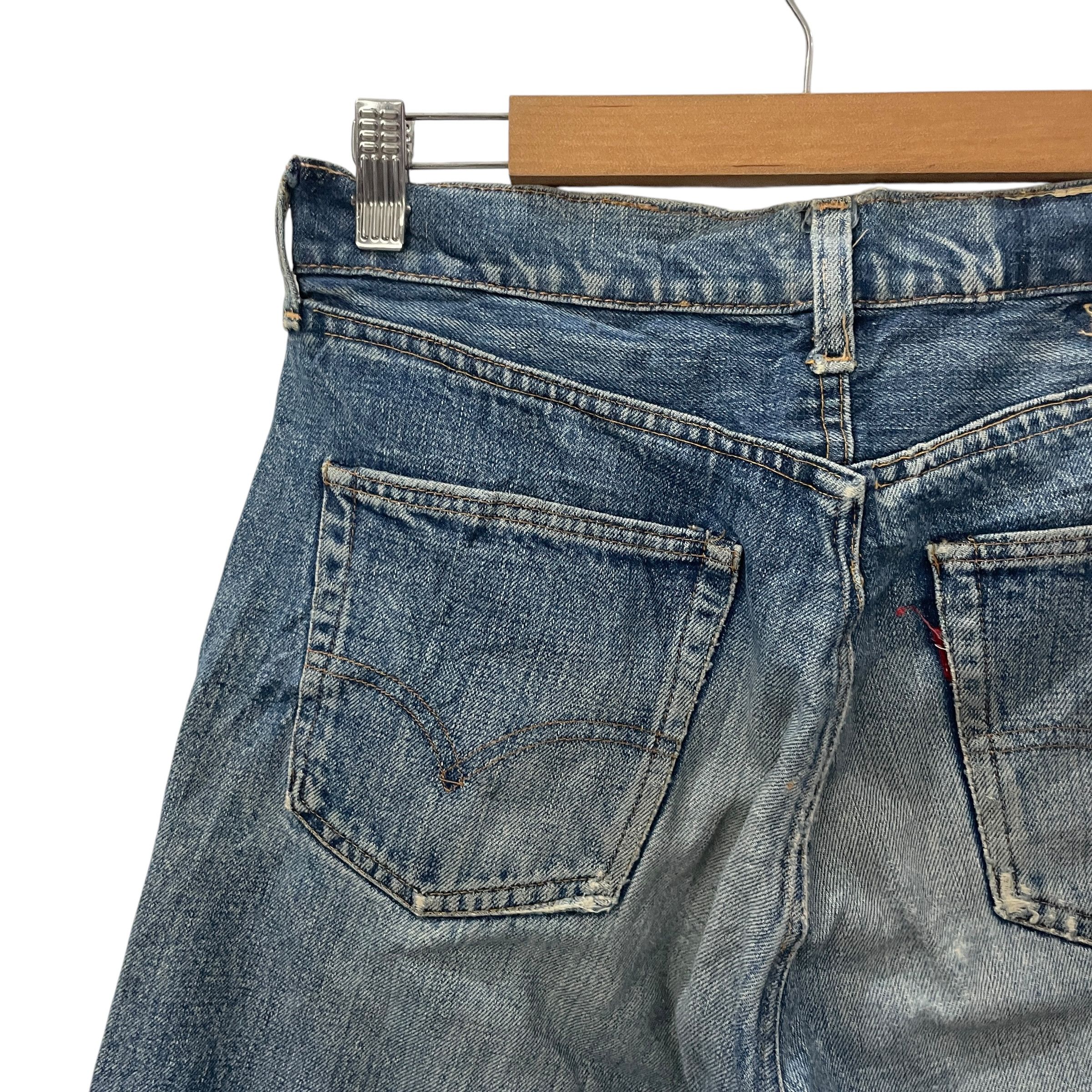 Levi's Vintage 70s Levis Big E Button 2 Custom Short Denim Size US 29 - 10 Thumbnail