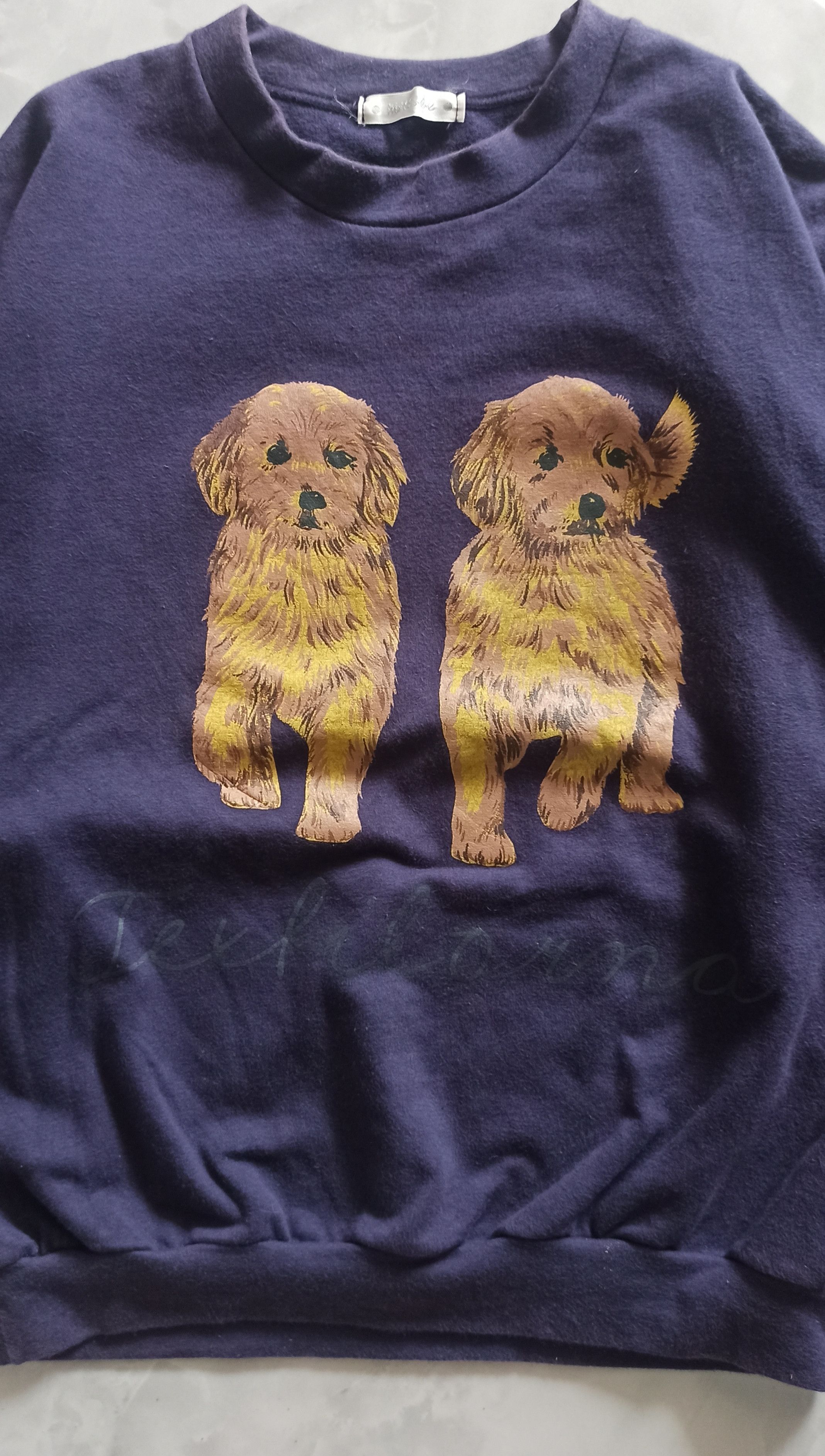 Edition Japan × Japanese Brand × Vintage Vintage Musee Dog Big Logo Purple Boxy Sweatshirt Size US M / EU 48-50 / 2 - 5 Thumbnail