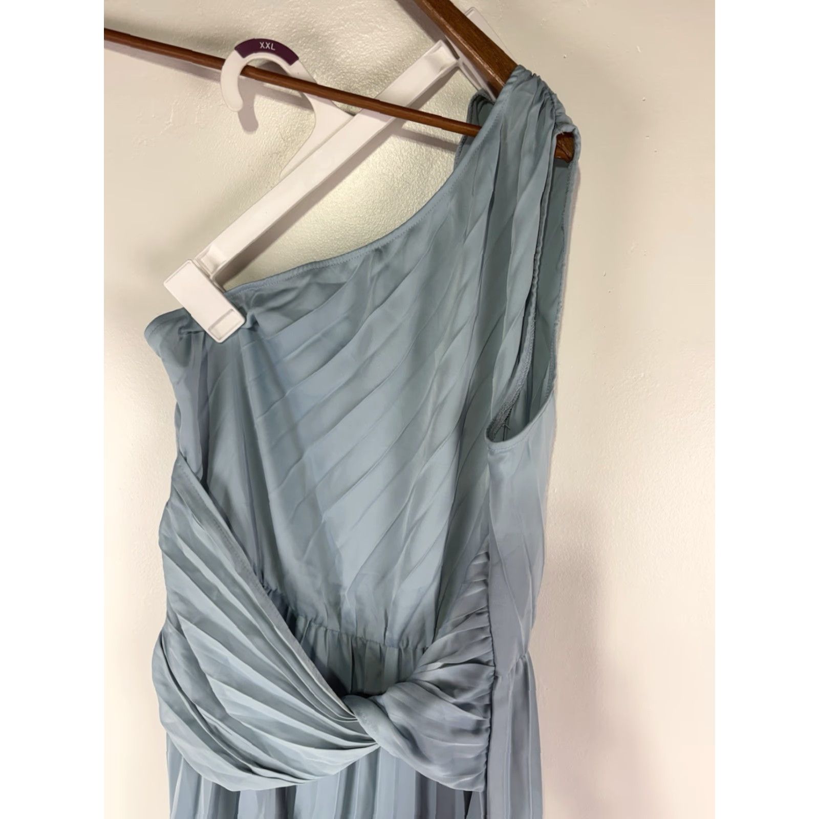 Vintage Pretty Garden Blue One Shoulder Pleated Formal Dress Womens Size M New Size M / US 6-8 / IT 42-44 - 2 Thumbnail