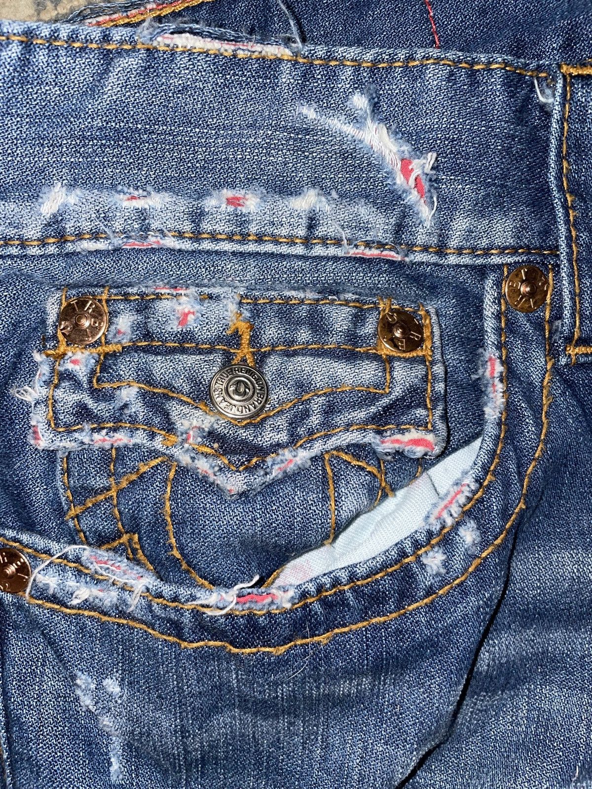 True Religion 34” True Religion Distressed Skinny Jeans Size US 34 / EU 50 - 11 Thumbnail