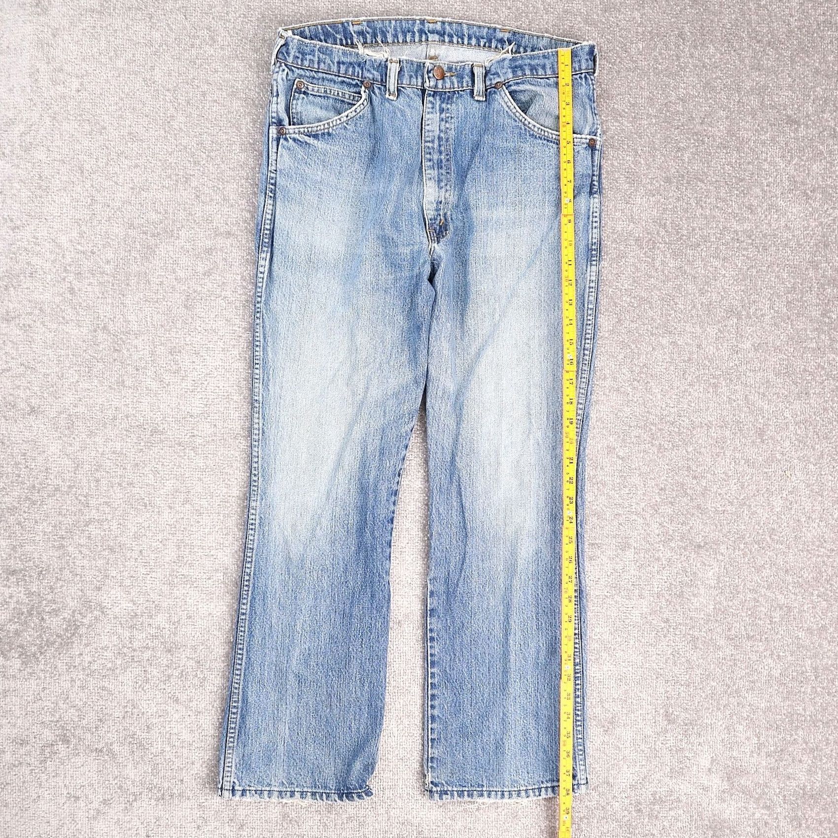 Denime VINTAGE DEE CEE Jeans Made in USA 32x26 Medium Wash Wide Leg Denim Size US 32 / EU 48 - 3 Thumbnail