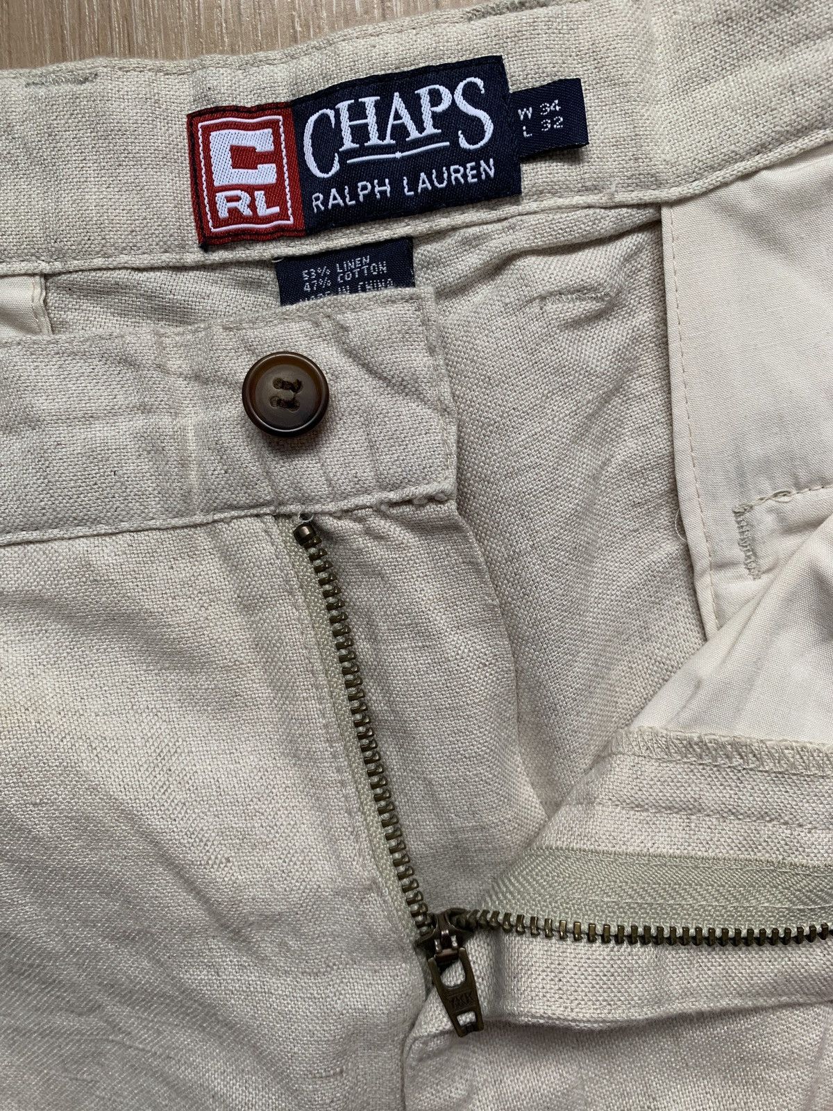 Japanese Brand × Polo Ralph Lauren × Vintage Vintage Polo Ralph Lauren Linen Pants Size US 34 / EU 50 - 3 Thumbnail