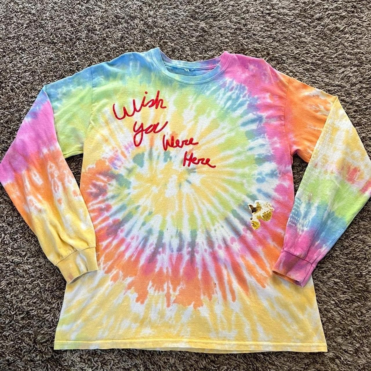 Travis Scott Travis Scott Wish You Were Here Long Sleeve Tye Dye Size US L / EU 52-54 / 3 - 1 Thumbnail