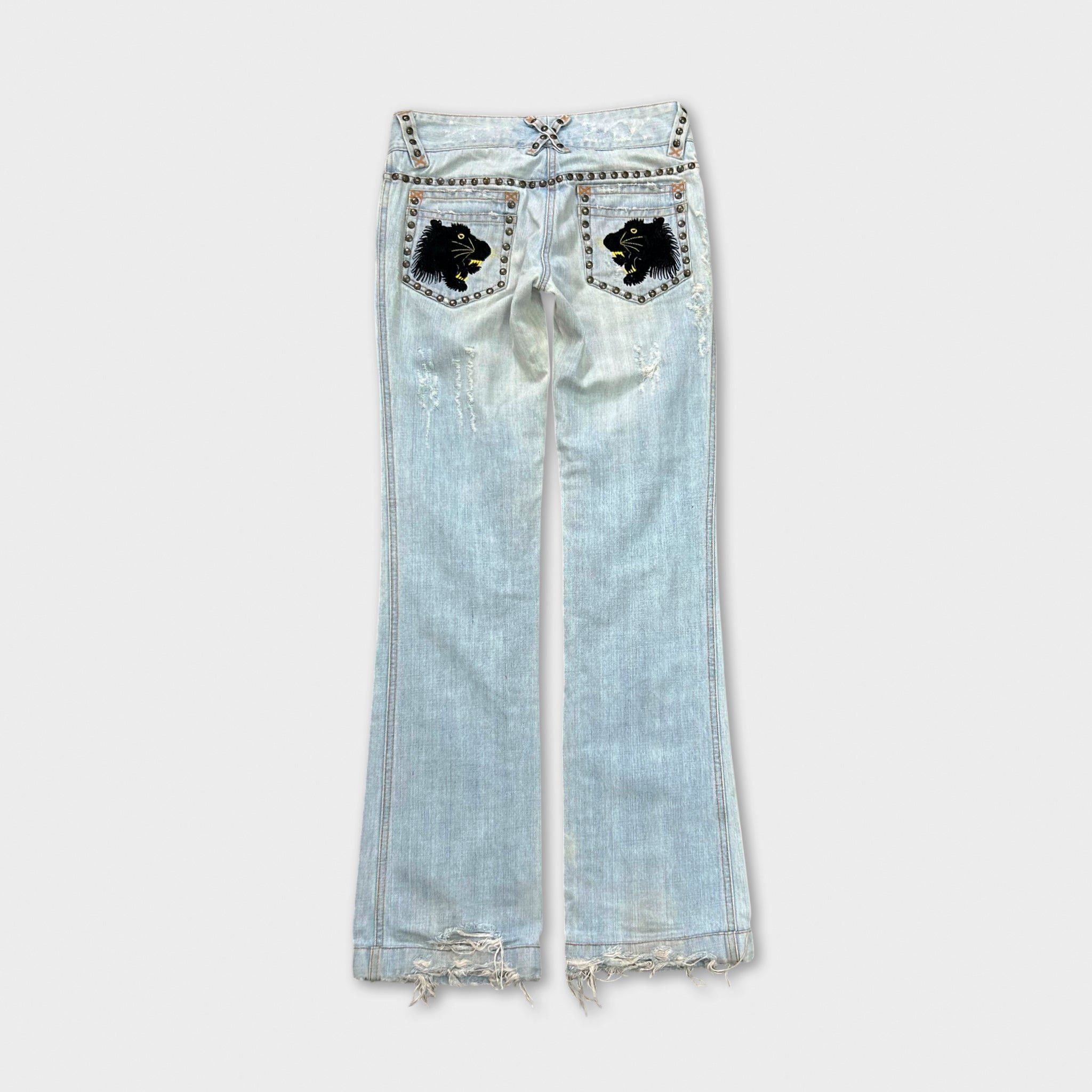 Dolce & Gabbana Dolce & Gabbana Studded Flared Denim Jeans Size US 30 / EU 46 - 2 Thumbnail