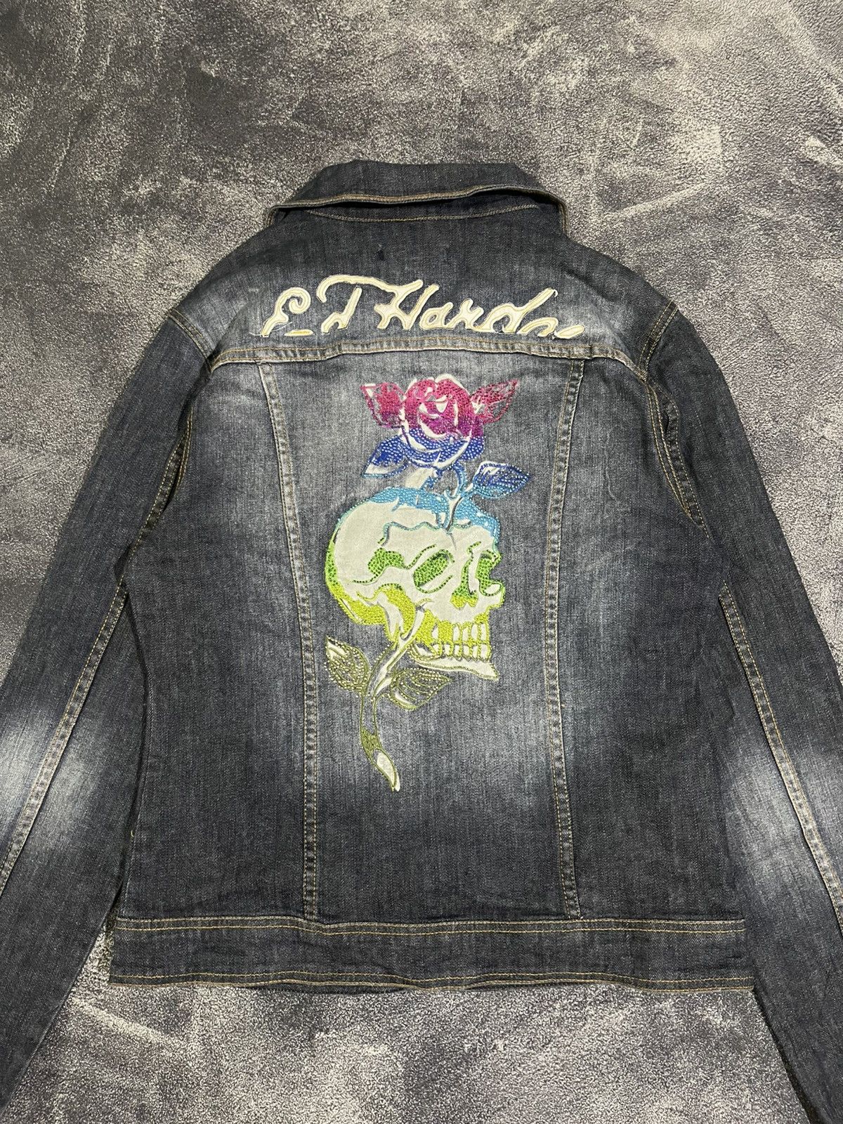 Ed Hardy Ed Hardy Skull Flowers Denim Jacket Size US M / EU 48-50 / 2 - 3 Thumbnail