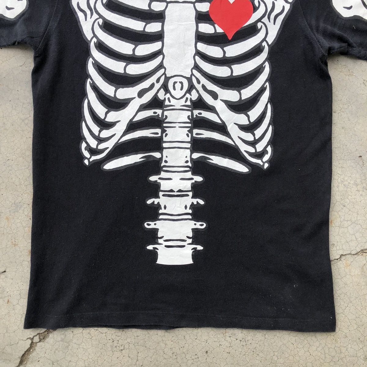 Vintage Faded Black Skeleton/Skull Punk Short Sleeve Shirt Size US S / EU 44-46 / 1 - 5 Thumbnail
