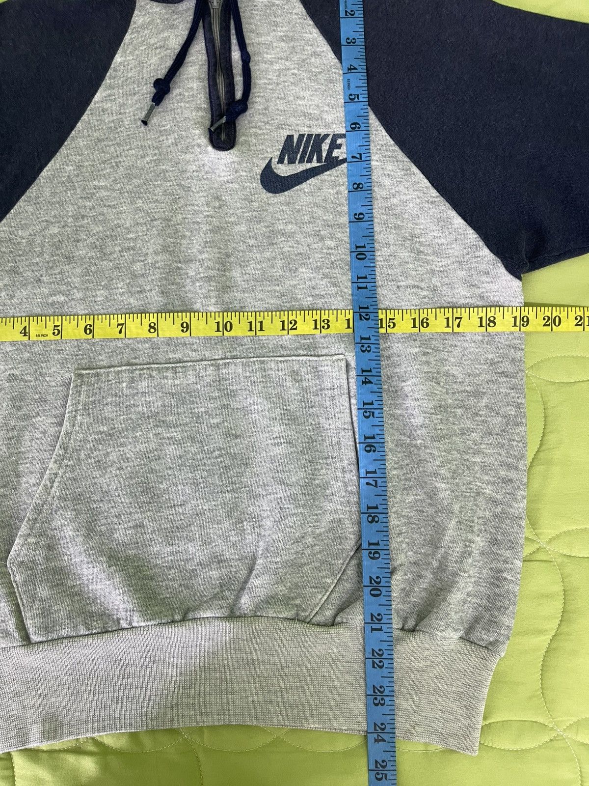 Nike Vintage 80's Nike Raglan Sleeve Halfzip Pullover Hoodie Size US M / EU 48-50 / 2 - 9 Thumbnail