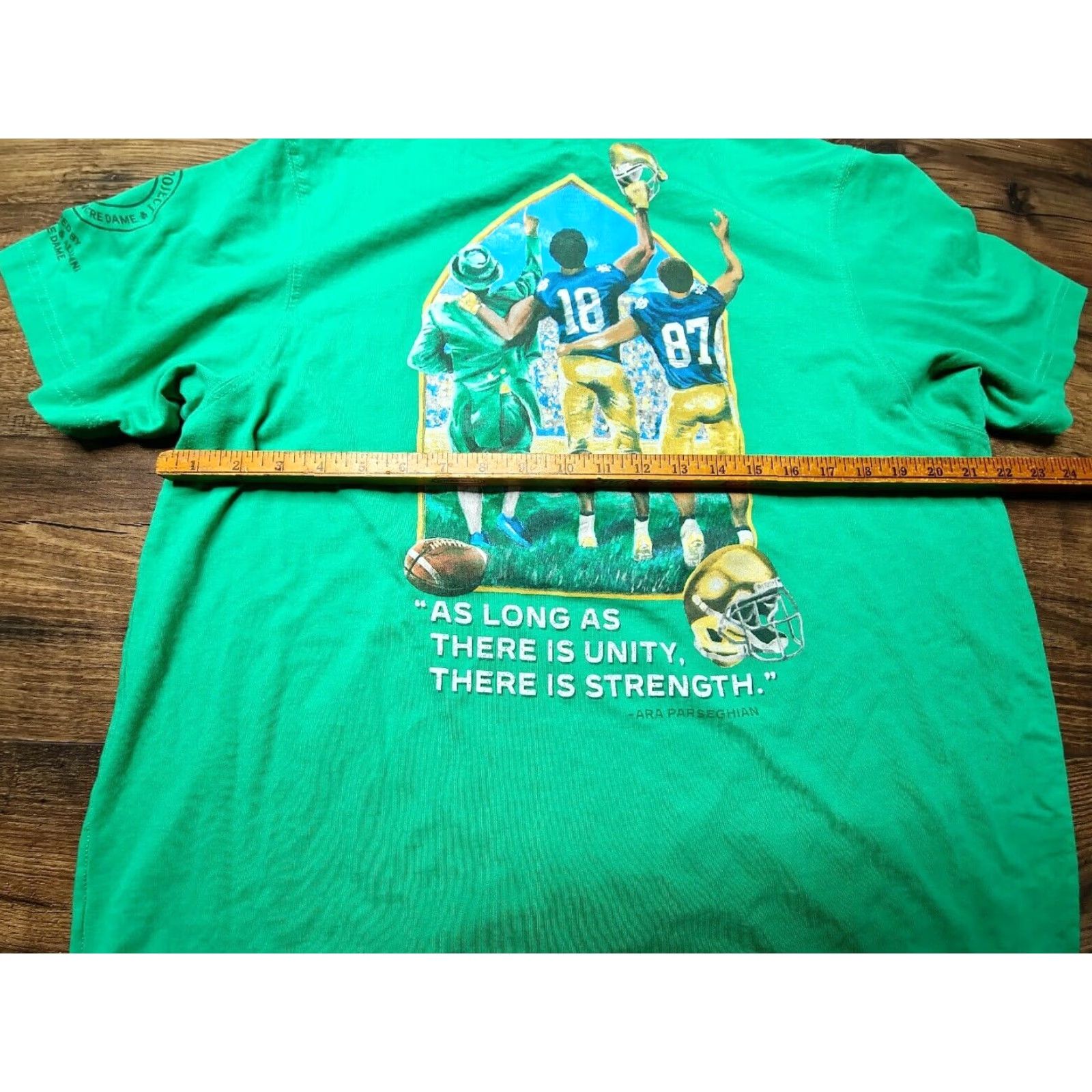 Doublet Notre Dame Football Strong True Irish 2021 Double Sided T Shirt Mens XL Green Size US XL / EU 56 / 4 - 3 Thumbnail