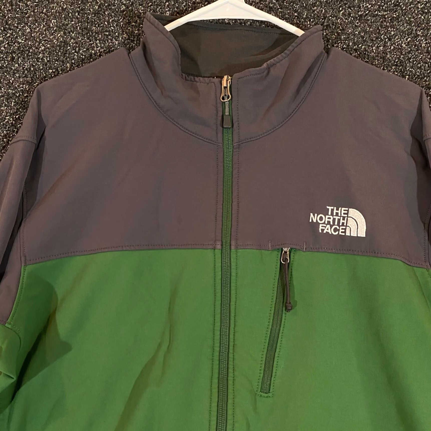 The North Face The North Face Jacket Mens Large Gray Green TNF APEX Zip Pullover Coat Outdoor Size US L / EU 52-54 / 3 - 2 Thumbnail