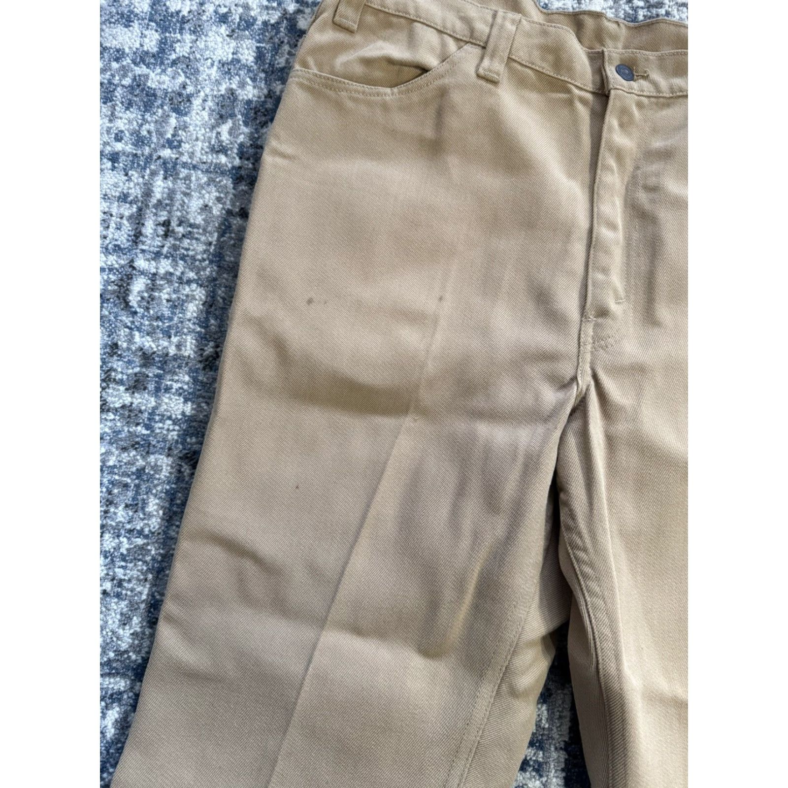 Denime VINTAGE Levi’s 60s Big E STA-PREST Beige Denim Jeans 38x29Tal on 42 White Tab 1960s Casual Mens Boys Size US 38 / EU 54 - 3 Thumbnail