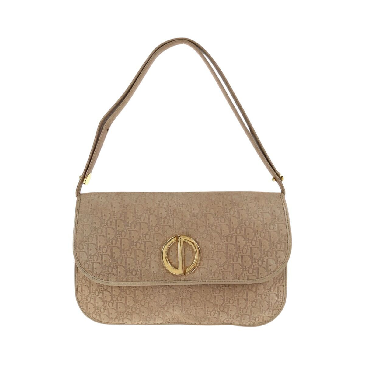 Dior Dior Suede Trotter Shoulder Bag Suede Shoulder Bag in Beige, Women's