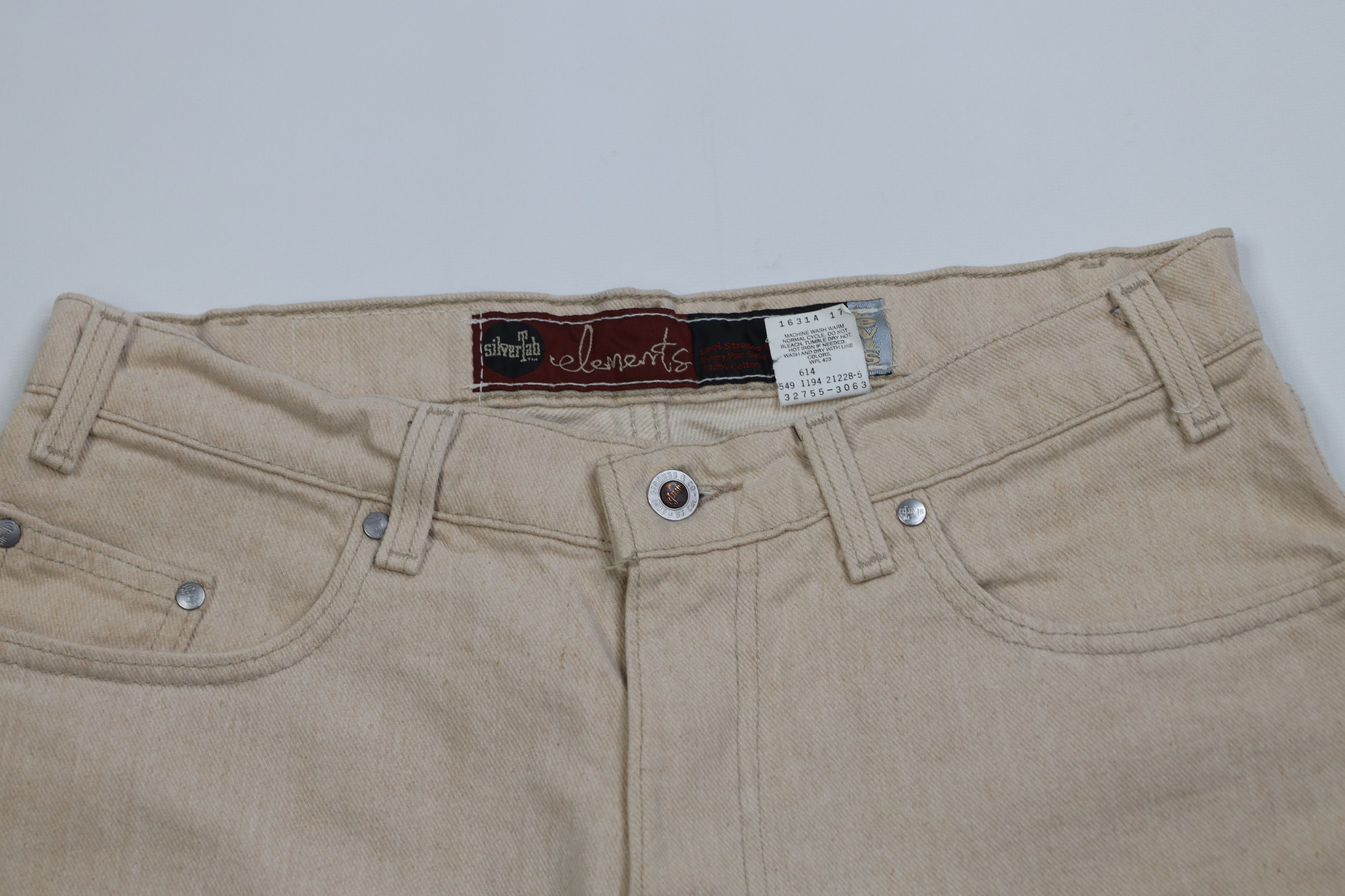 Levi's Vintage 90s Levis Silvertab Elements Stonewash Denim Shorts Size US 32 / EU 48 - 2 Thumbnail