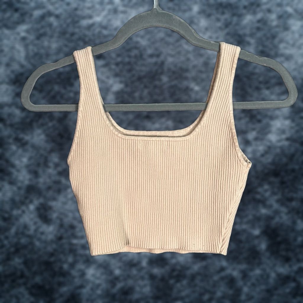 Vintage VINTAGE House Of Harlow 1960 Beige Ribbed Crop Top Womens Size XS Size XS / US 0-2 / IT 36-38 - 1 Thumbnail