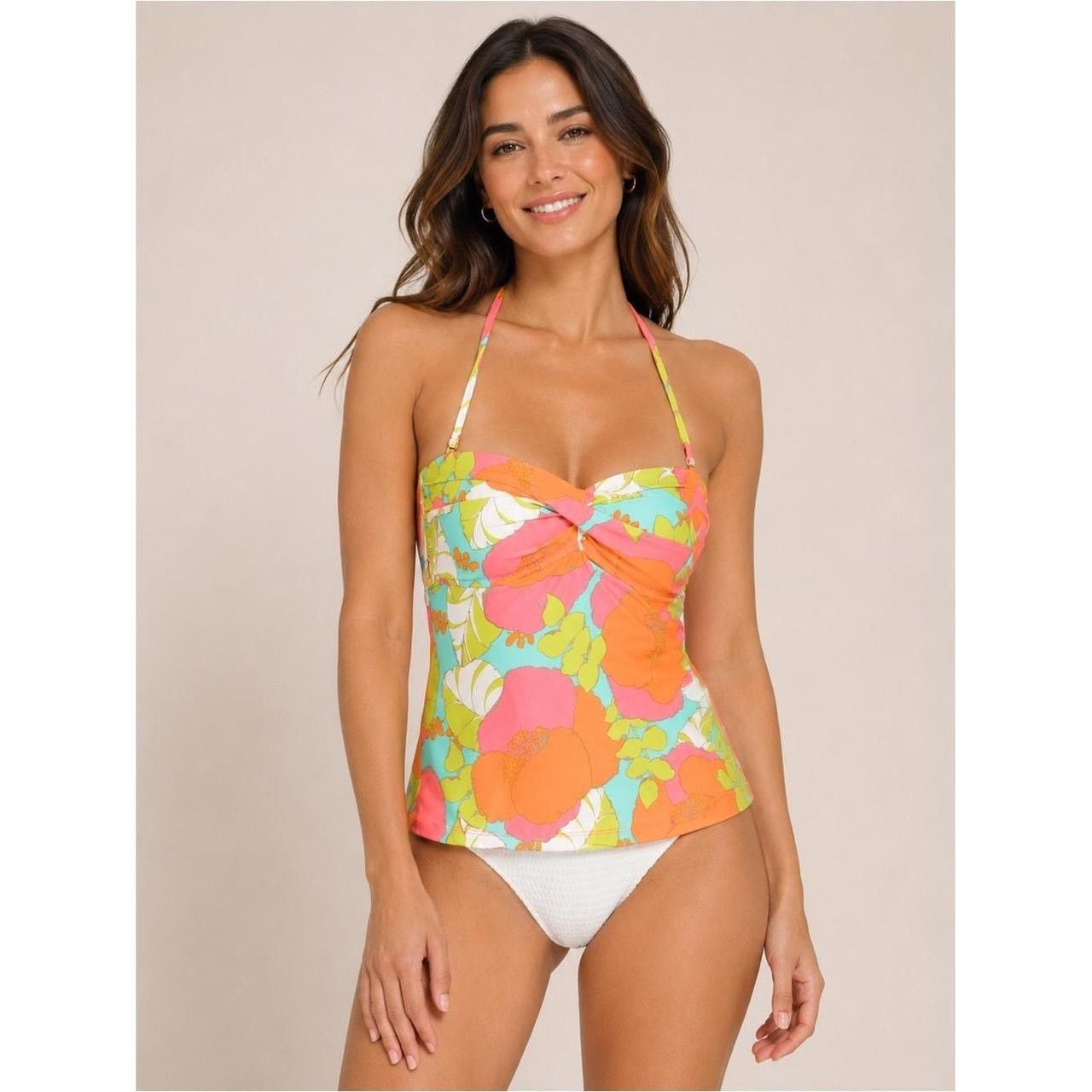 Trina Turk 🎉LAST PIECE🎉TRINA TURK Playa De Flor Tankini Top Size XL / US 12-14 / IT 48-50 - 1 Thumbnail