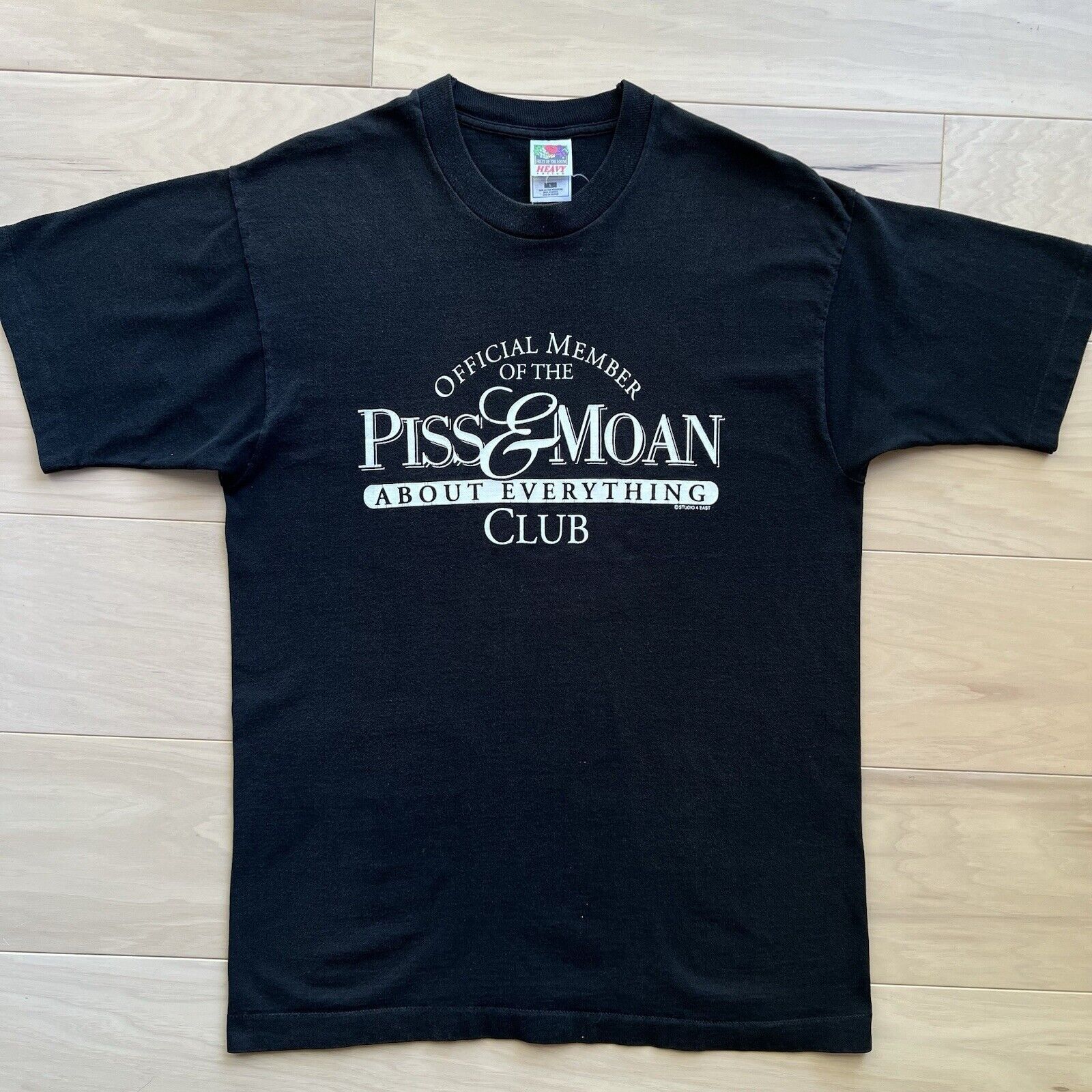 Fruit Of The Loom × Vintage Vintage Member of the Piss Moan About Everything Club Shirt Size US L / EU 52-54 / 3 - 2 Thumbnail