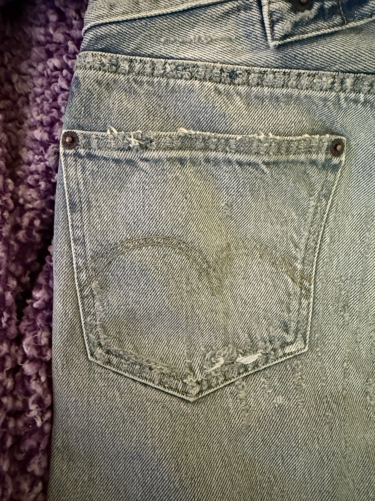 Kenzo × Levi's 501 1933 Distressed Jeans Stone BI Dirty Blue Denim Size 26 Size US 26 / EU 42 - 11 Thumbnail