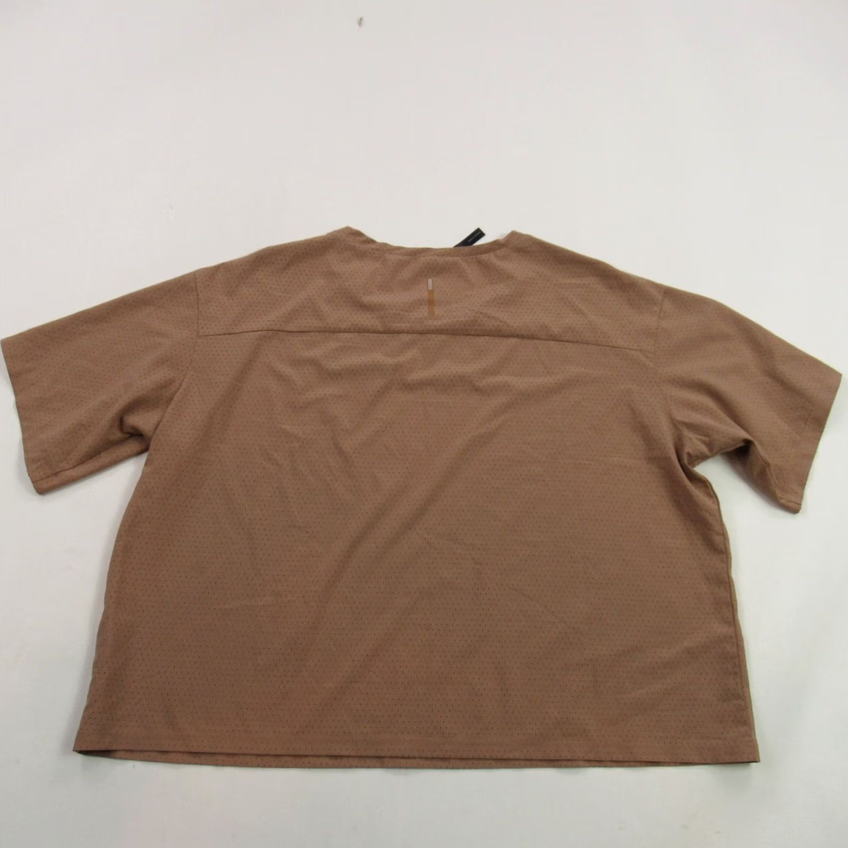 Vintage REI Shirt Womens L Short Sleeve Crew Neck Pullover Brown Lightweight Stretch Casual T-Shirt Basic Outdoor All Seasons Mens Womens Girls Boys - Size L / US 10 / IT 46 - 4 Thumbnail