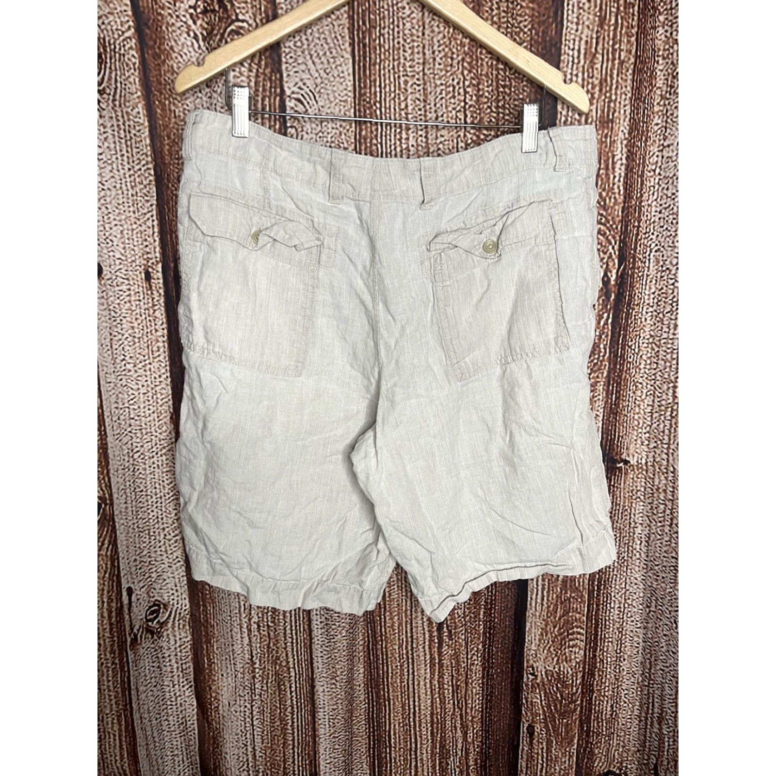 Banana Republic Banana Republic Mens Brown Linen Chino Shorts Size 34 Size US 34 / EU 50 - 2 Thumbnail