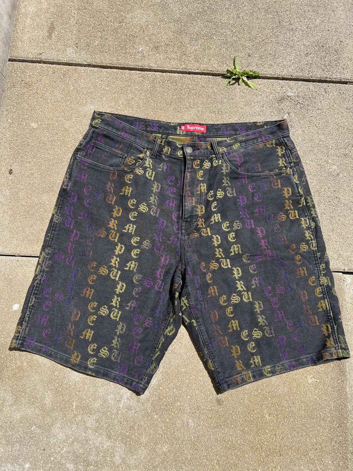 Supreme Supreme Gradient Jacquard Denim Shorts | Grailed