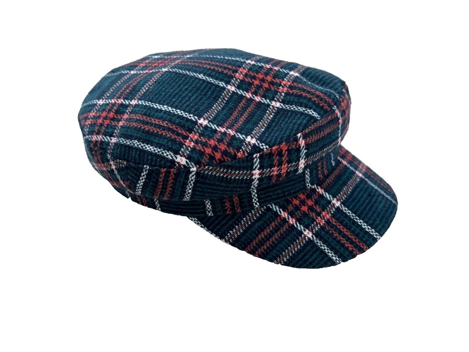 Free People Free People Lilibeth Green Plaid Lieutenant Newsboy Hat Cap Size ONE SIZE - 4 Thumbnail