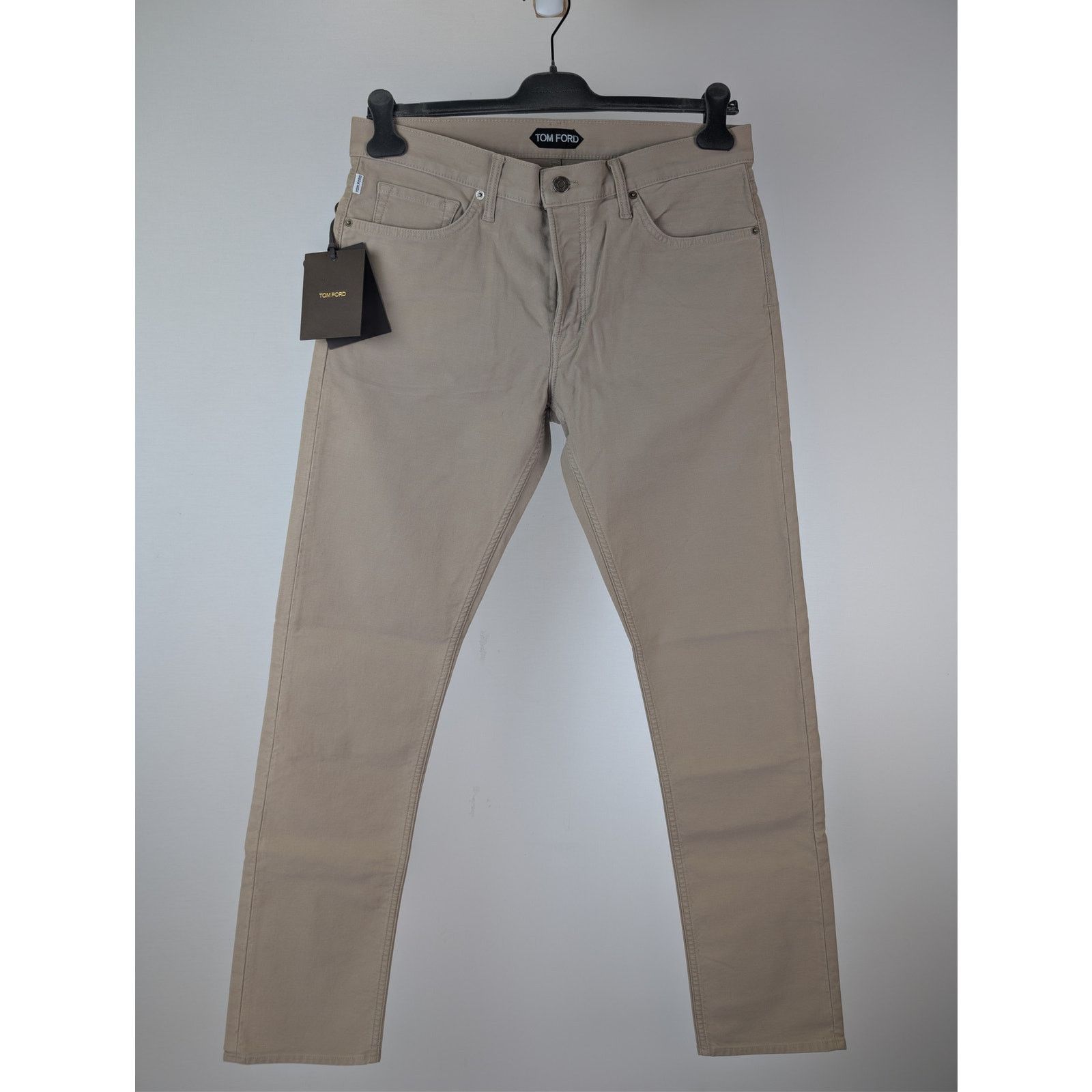Tom Ford o1rshd1 Slim Fit Cotton Blend Denim Jeans in Light Yellow Size US 34 / EU 50 - 2 Thumbnail