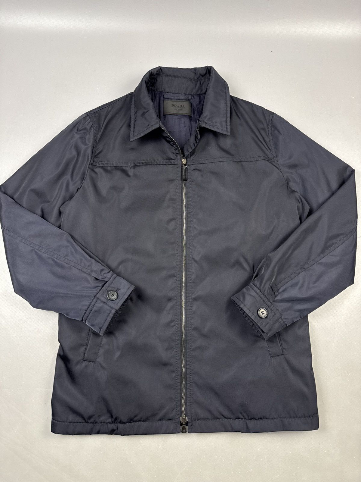 Prada Prada Vintage Navy Zip Jacket Minimal Luxury Clean Fit Size US M / EU 48-50 / 2 - 4 Thumbnail