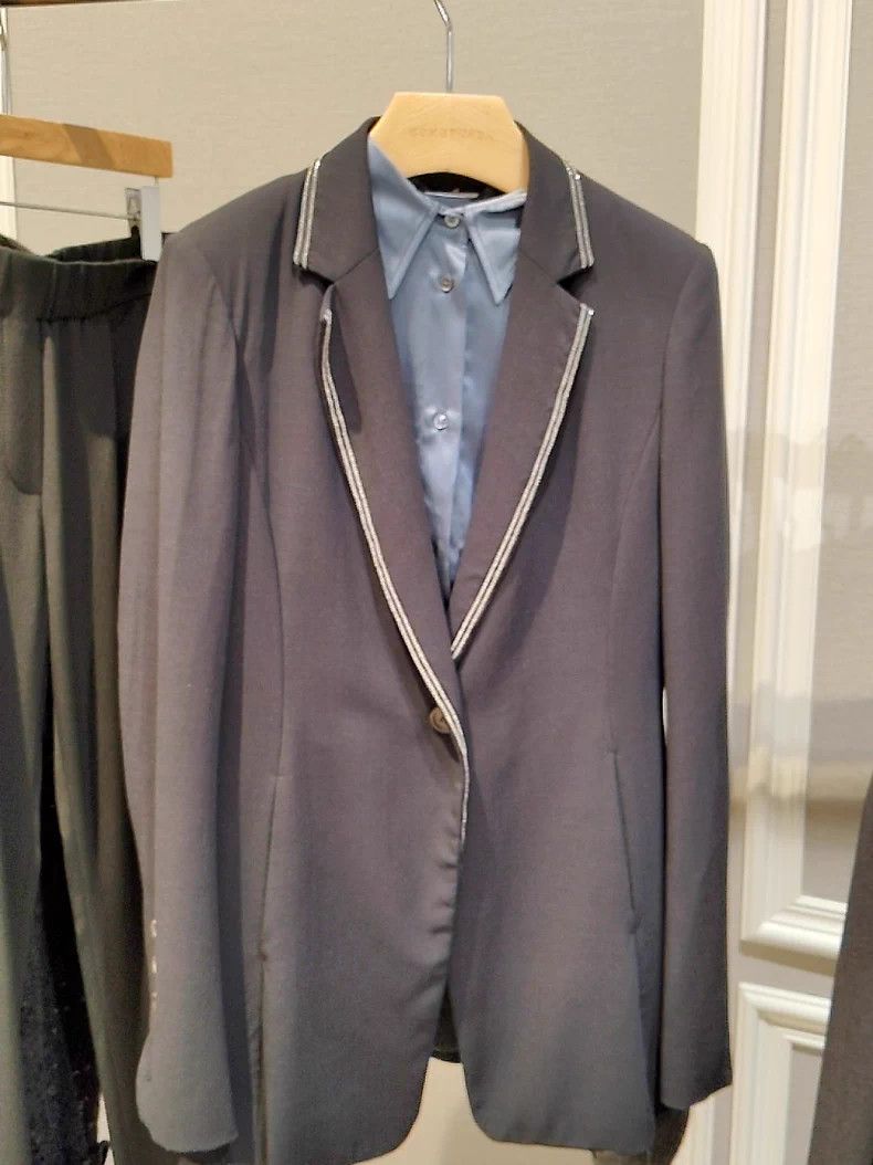 Brunello Cucinelli Brunello Cucinelli Gray Wool Blazer - dmc Size US L / EU 52-54 / 3 - 1 Thumbnail