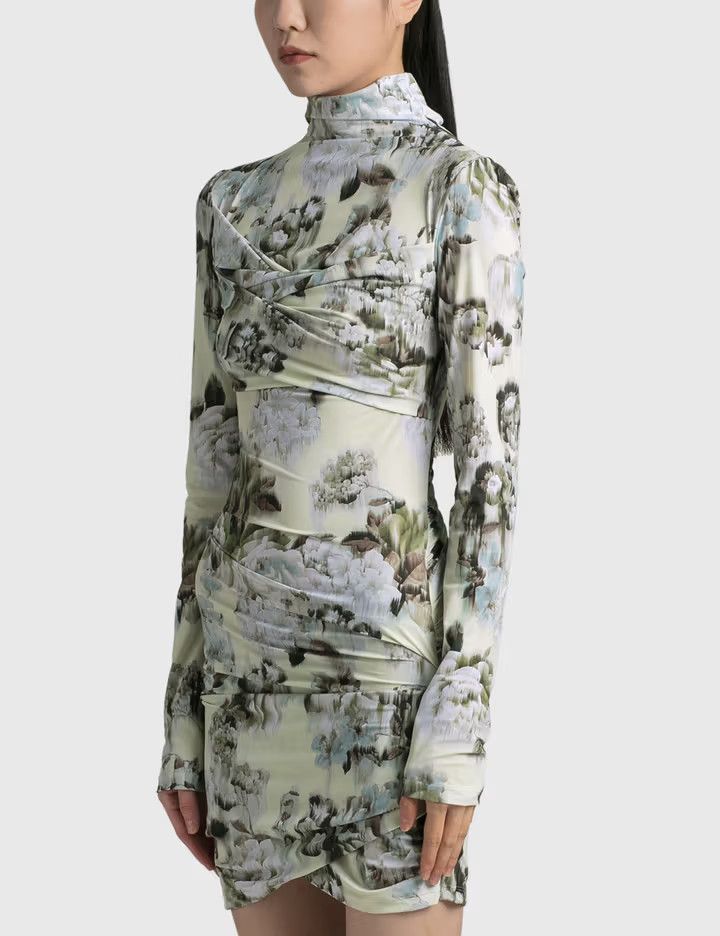Off-White o1y1125 Mini Dress in Multicolor Size XS / US 0-2 / IT 36-38 - 4 Thumbnail