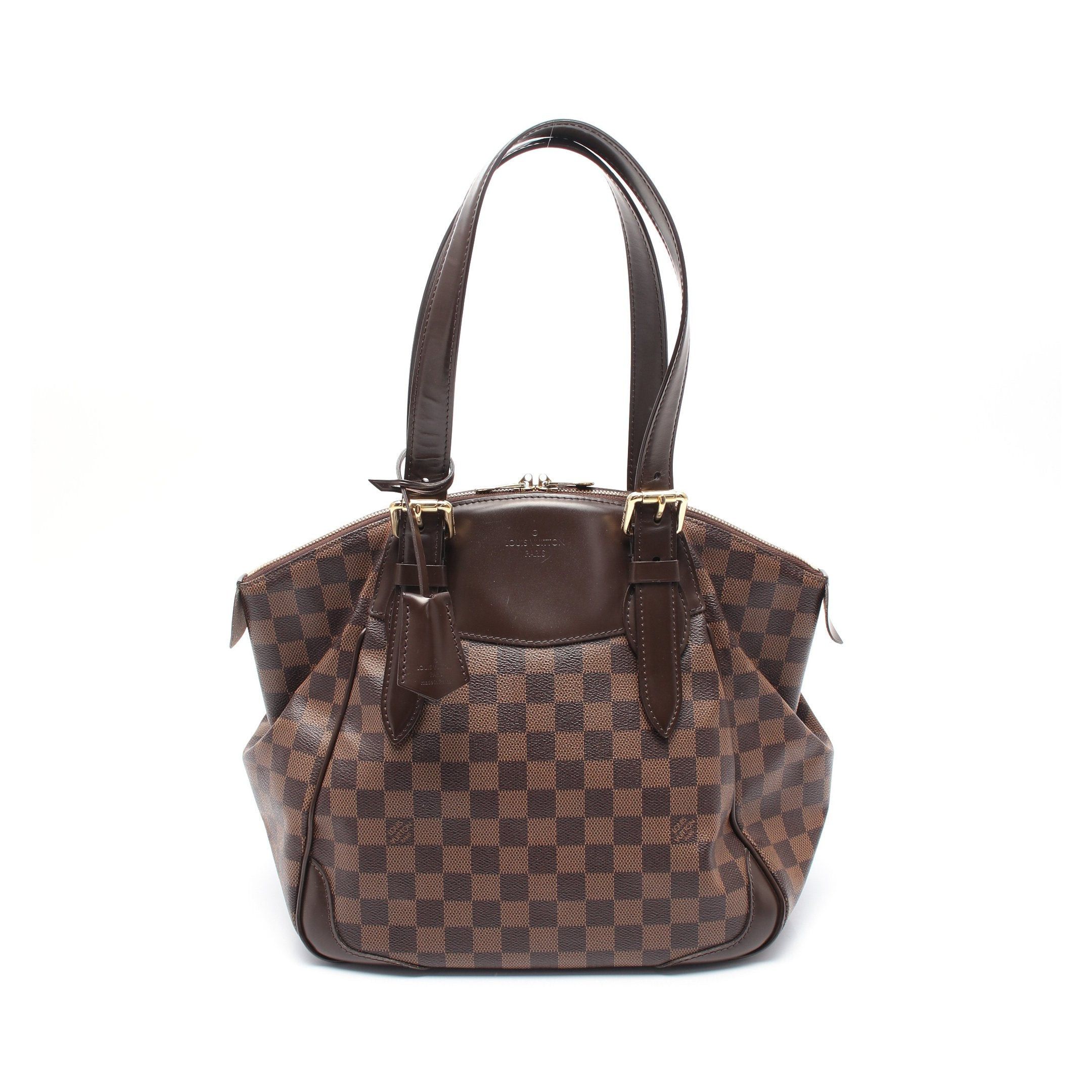Louis Vuitton Louis Vuitton Verona Mm Damier Ebene Shoulder Bag Leather Brown Size ONE SIZE - 1 Thumbnail
