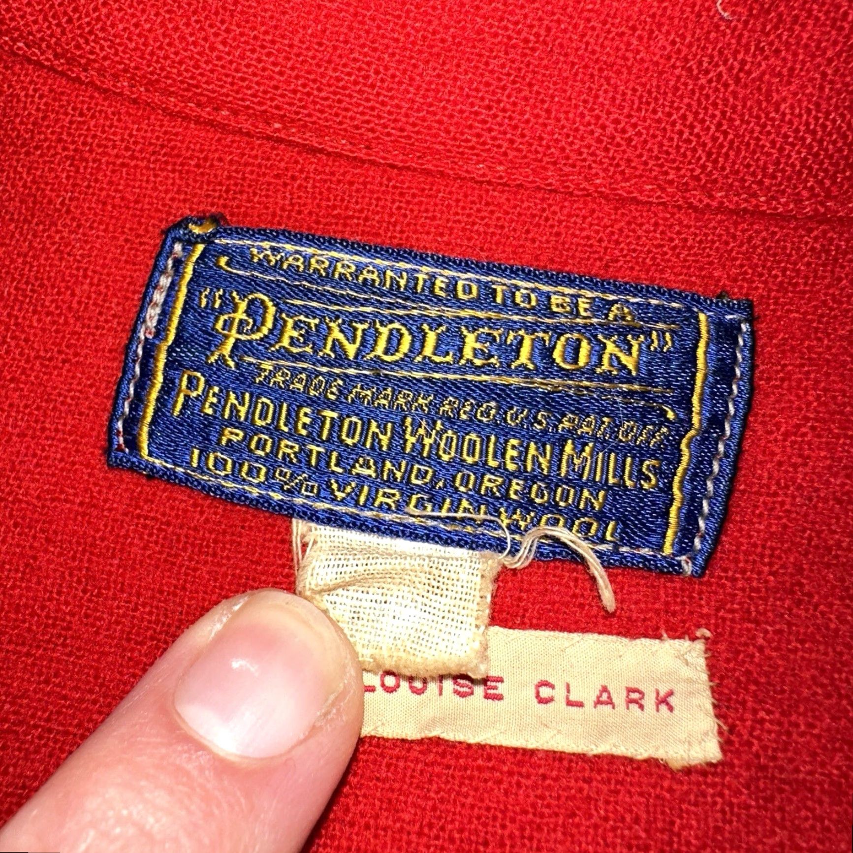 Pendleton Pendleton Wool Shirt Jacket Long Sleeve Red Plaid Button-Up 1930s 30s 40s VTG Mens M Vintage Size US M / EU 48-50 / 2 - 3 Thumbnail