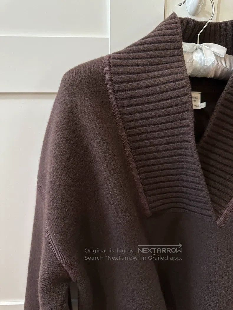 Hermes Hermes 21 Autumn/Winter brown Merlot sweater top Size XS / US 0-2 / IT 36-38 - 4 Thumbnail