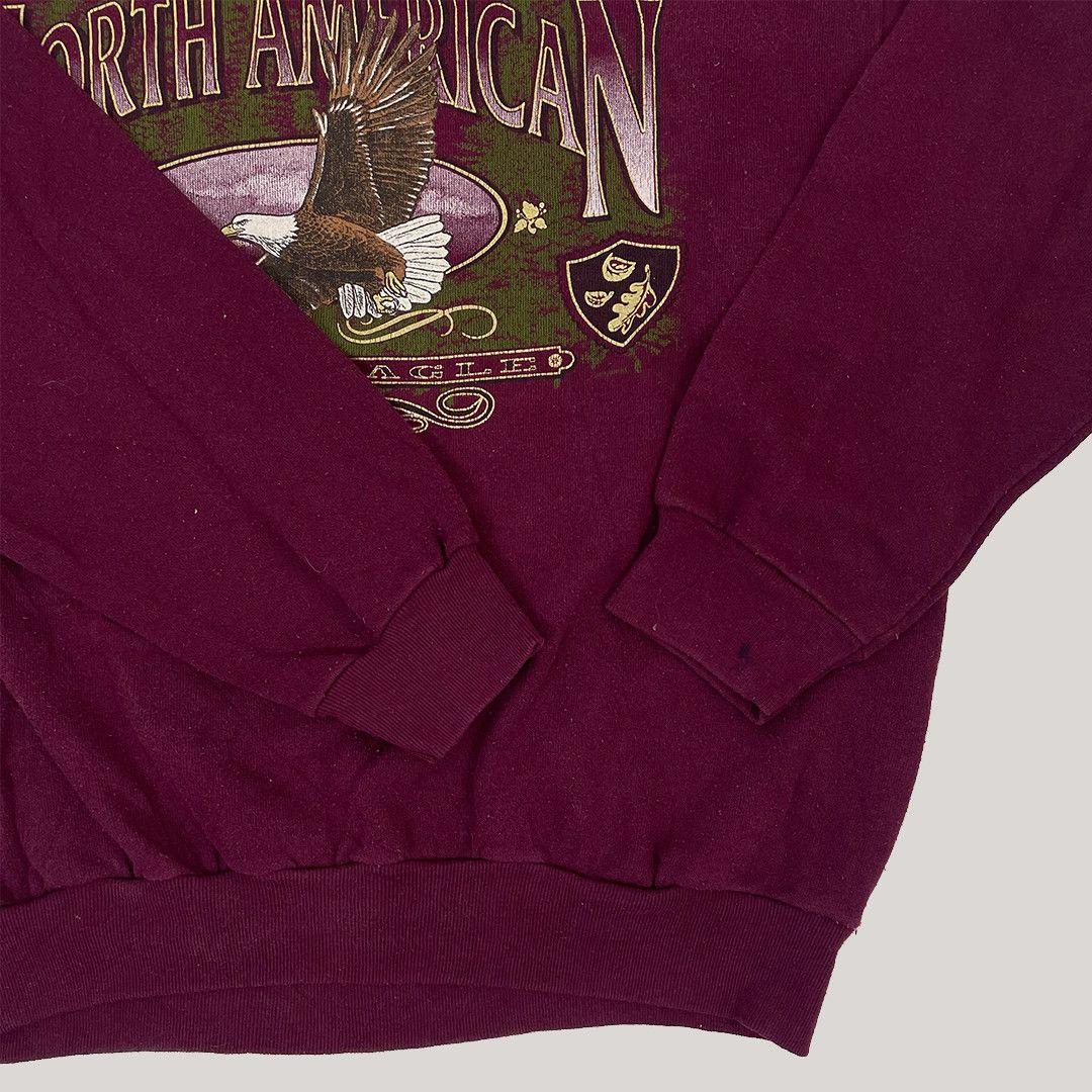 Tultex × Vintage Vintage 90s North American Bald Eagle Sweatshirt Size US L / EU 52-54 / 3 - 7 Thumbnail