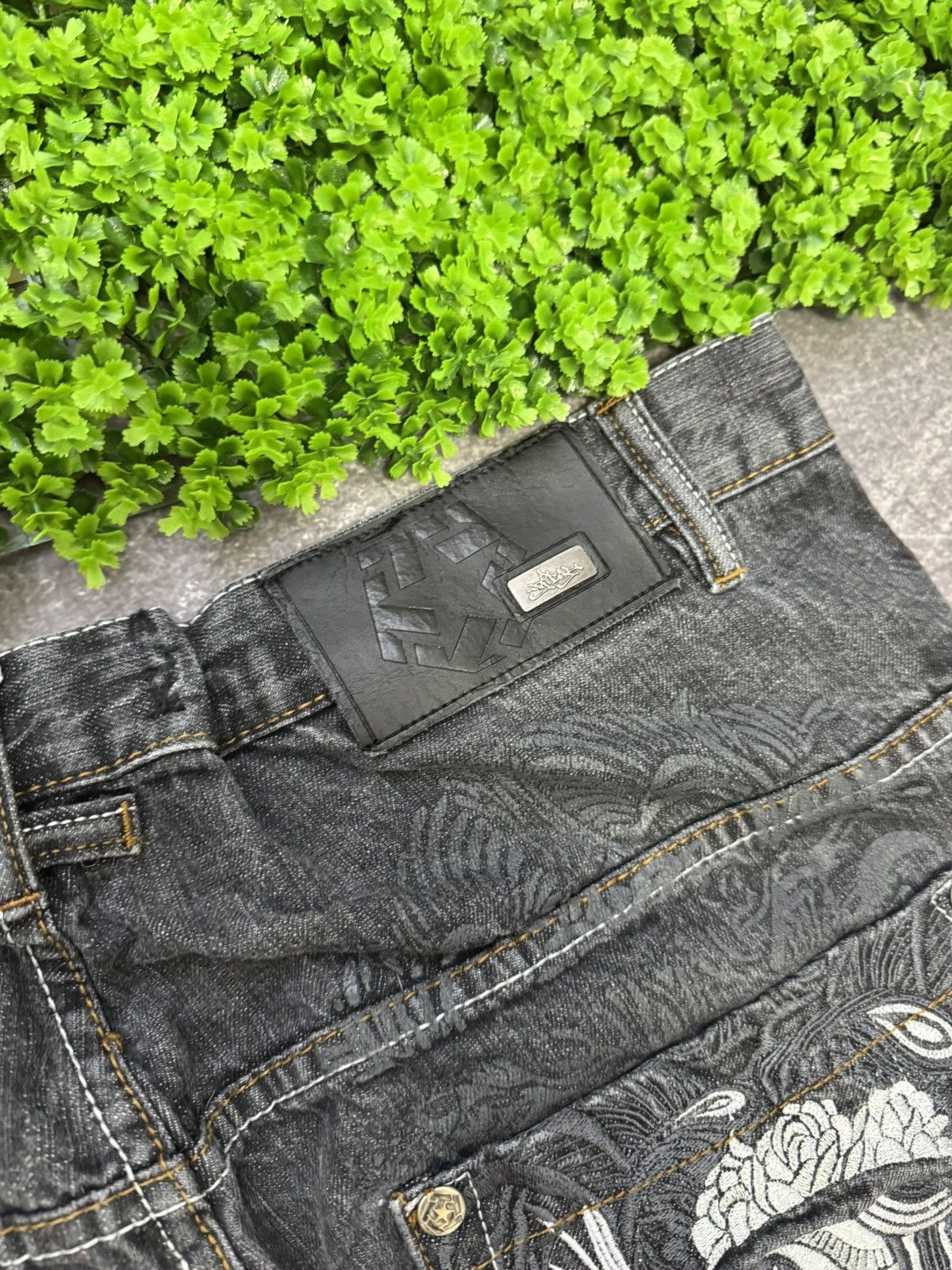 Japanese Brand distressed opium affliction style tribaldenim jeans Size US 34 / EU 50 - 11 Thumbnail