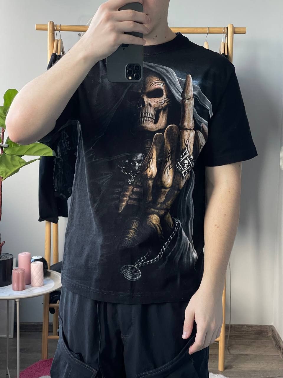 Streetwear × Vintage vintage spiral big skulls print tee Size US M / EU 48-50 / 2 - 1 Thumbnail