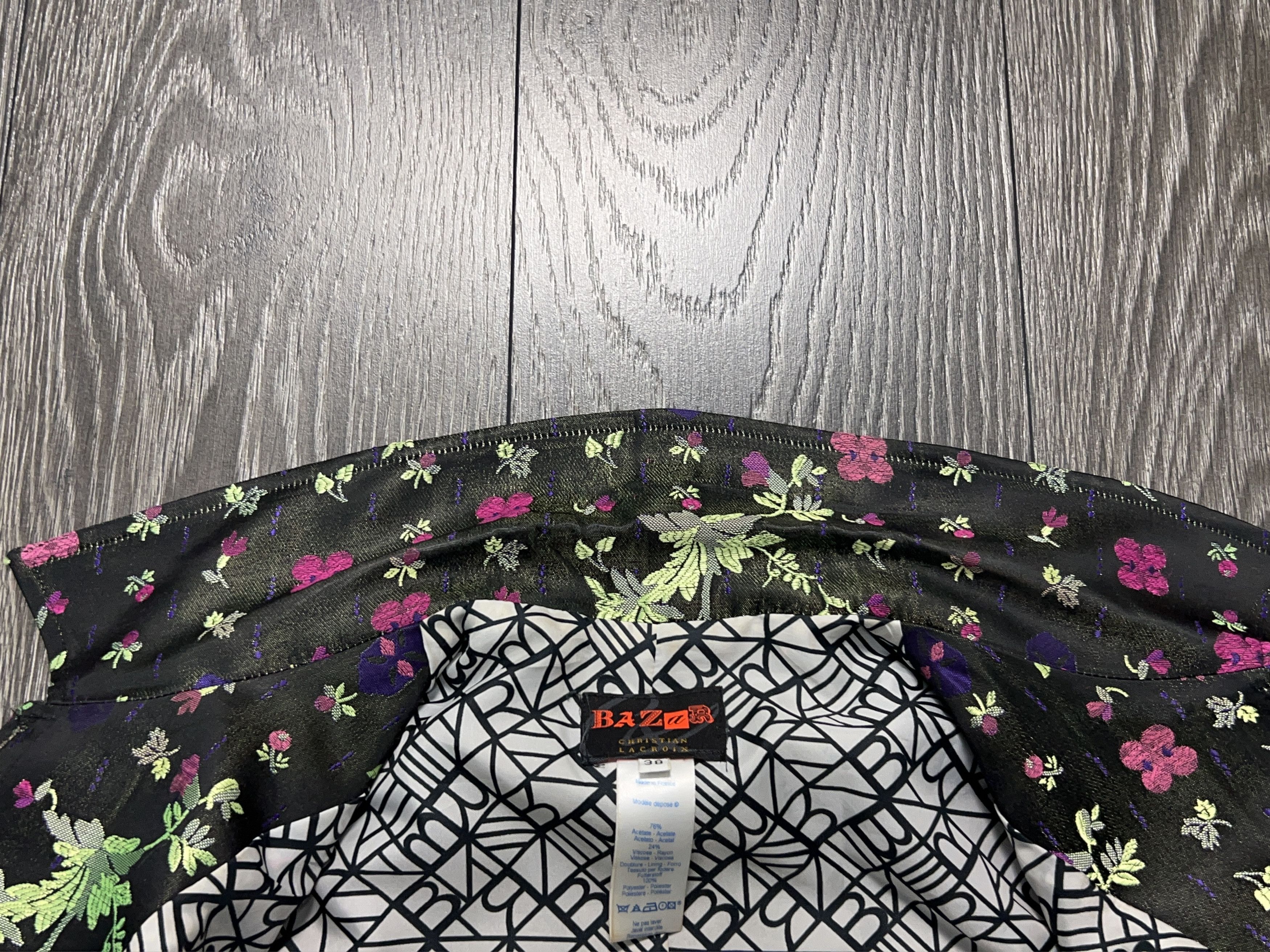 Christian Lacroix Bazar Christian Lacroix Floral Blazer Jacket Button France Size XS / US 0-2 / IT 36-38 - 14 Thumbnail