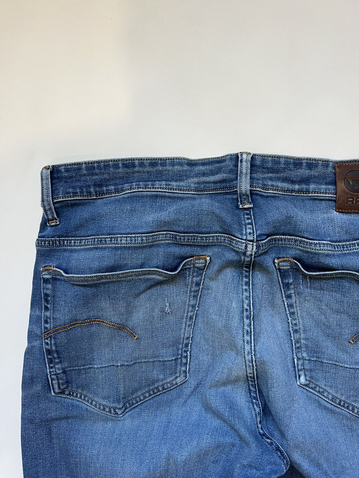 G-Star G Star Raw Blue Distressed Pants Jeans Denim Size US 34 / EU 50 - 4 Thumbnail