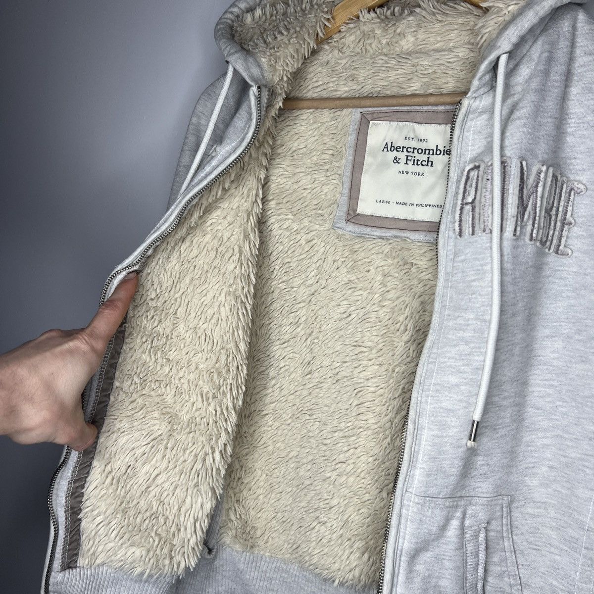 If Six Was Nine × Japanese Brand × Le Grande Bleu (L.G.B.) Vintage Fur Hoodie Aber If6was9 LGB Style Sweatshirt Y2K Size M / US 6-8 / IT 42-44 - 7 Thumbnail
