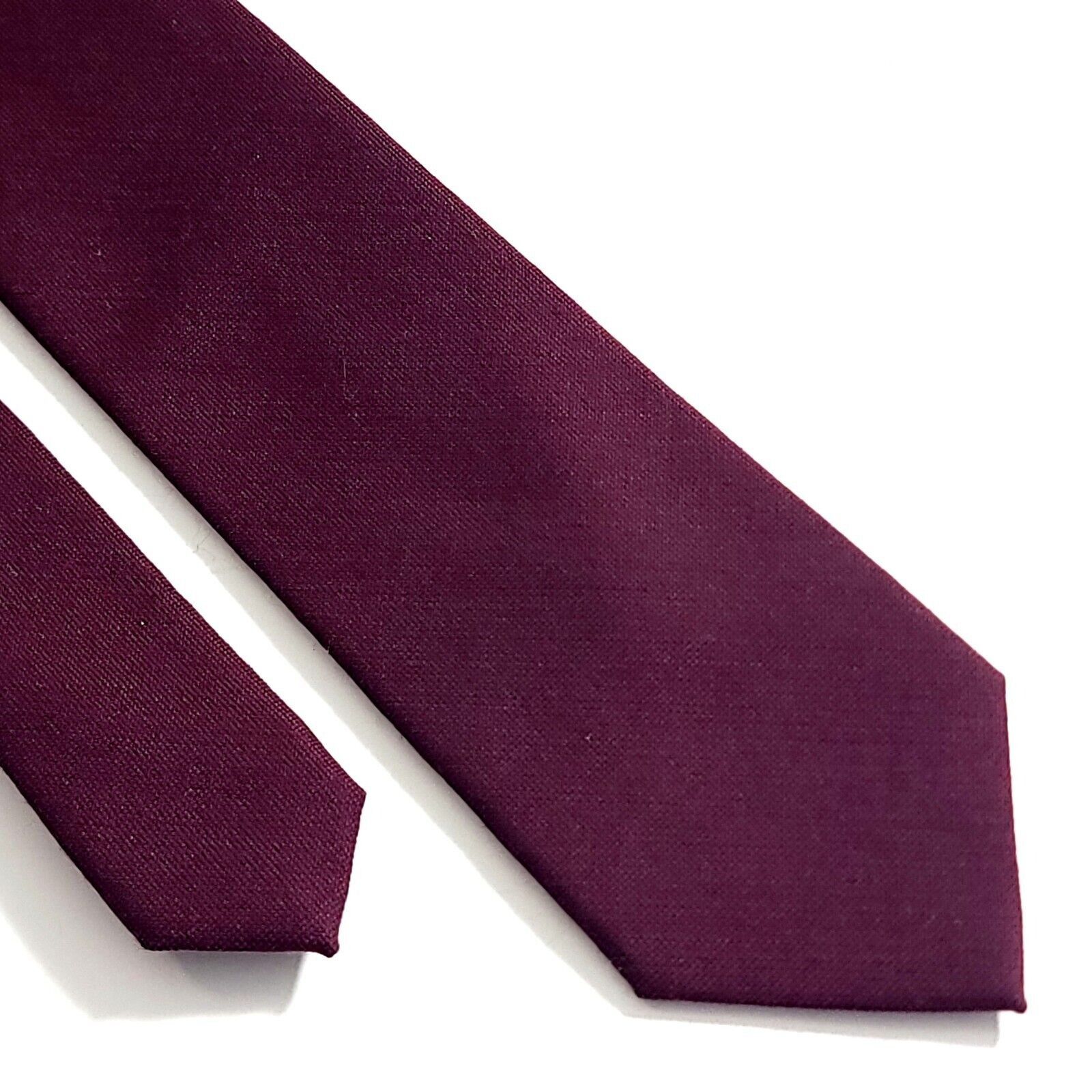Van Heusen Van Heusen Purple Wool Polyester Skinny Tie Size ONE SIZE - 1 Thumbnail