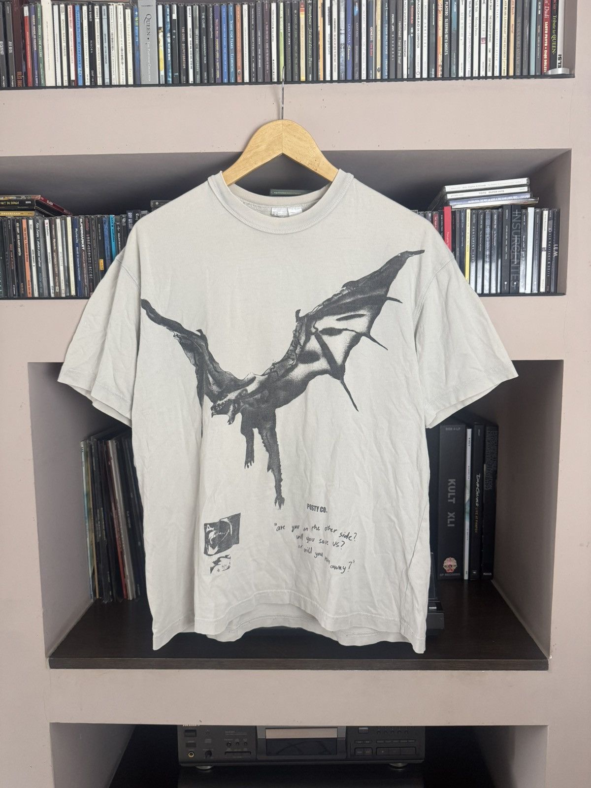 H&M Post Malone POSTY CO T-shirt Beige Boxy Fit Streetwear Size US M / EU 48-50 / 2 - 1 Thumbnail