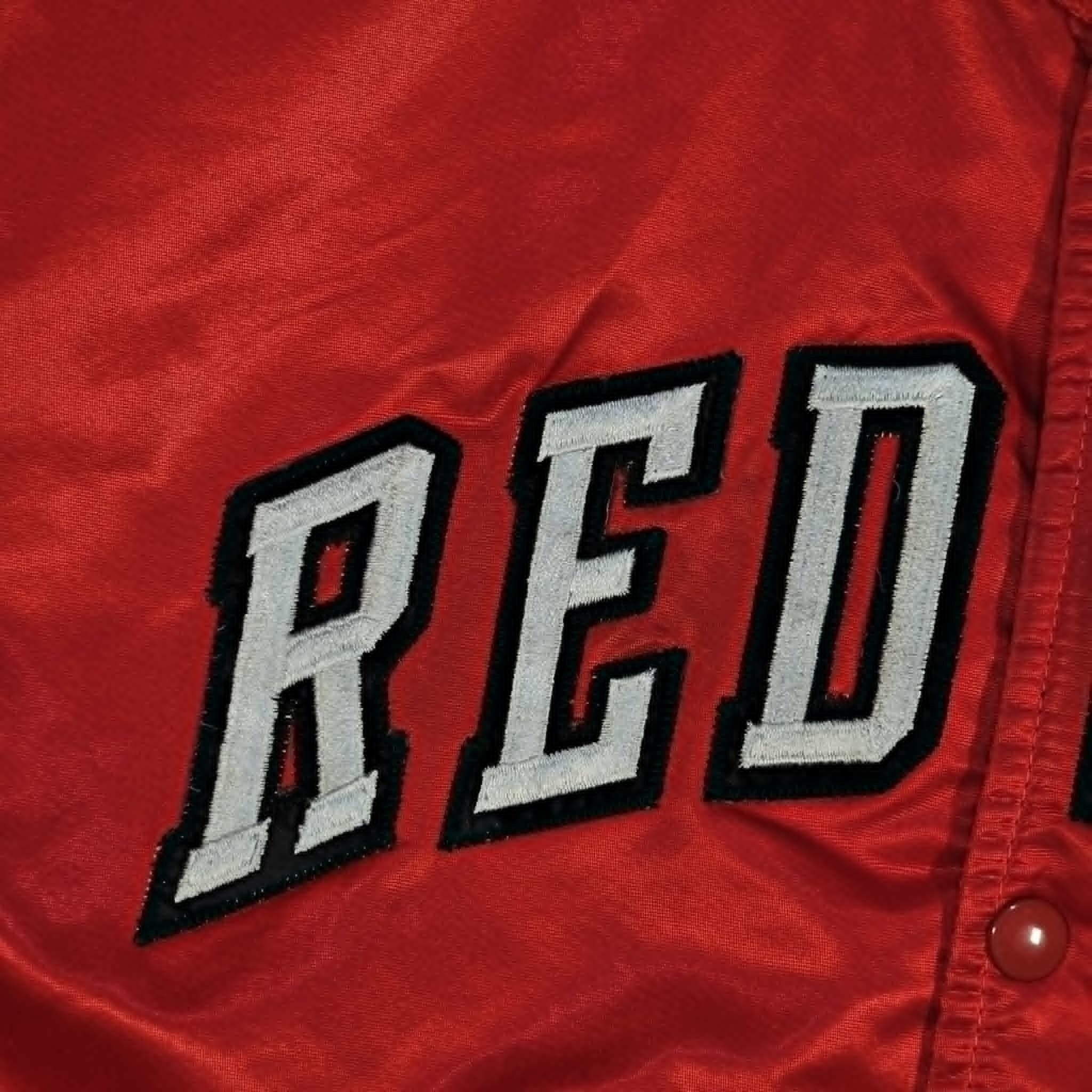NHL Detroit Red Wings Vintage 80s Starter Satin Bomber Jacket Size US XL / EU 56 / 4 - 4 Thumbnail