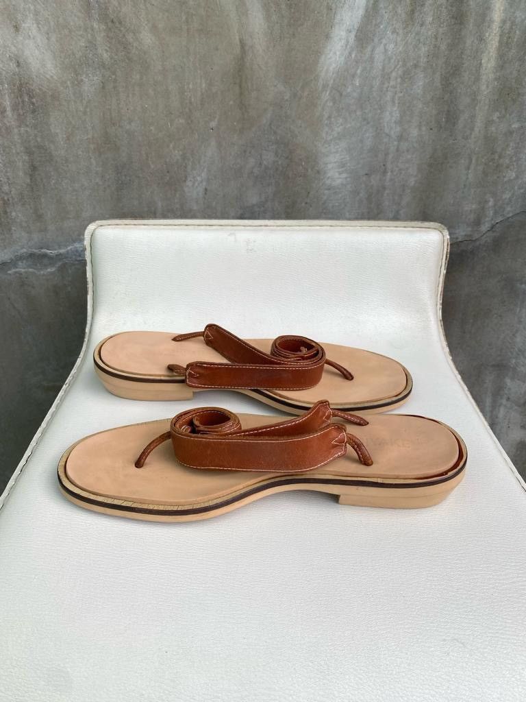 Issey Miyake Spiral Strap Low Heel Sandals Size US 7 / IT 37 - 3 Thumbnail