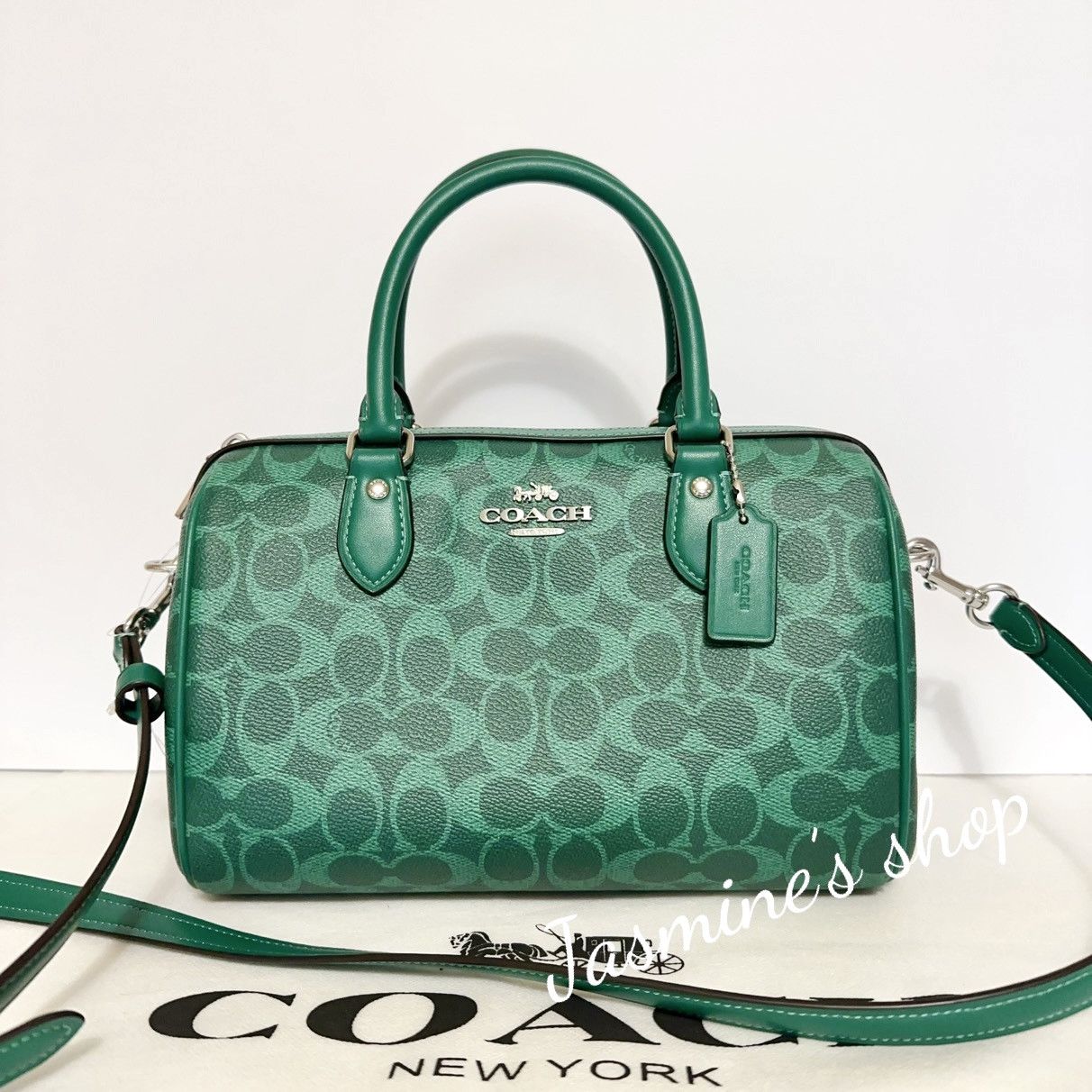 Coach NWT Coach Medium Rowan Satchel Bag In Signature Canvas CV961 Size ONE SIZE - 1 Thumbnail