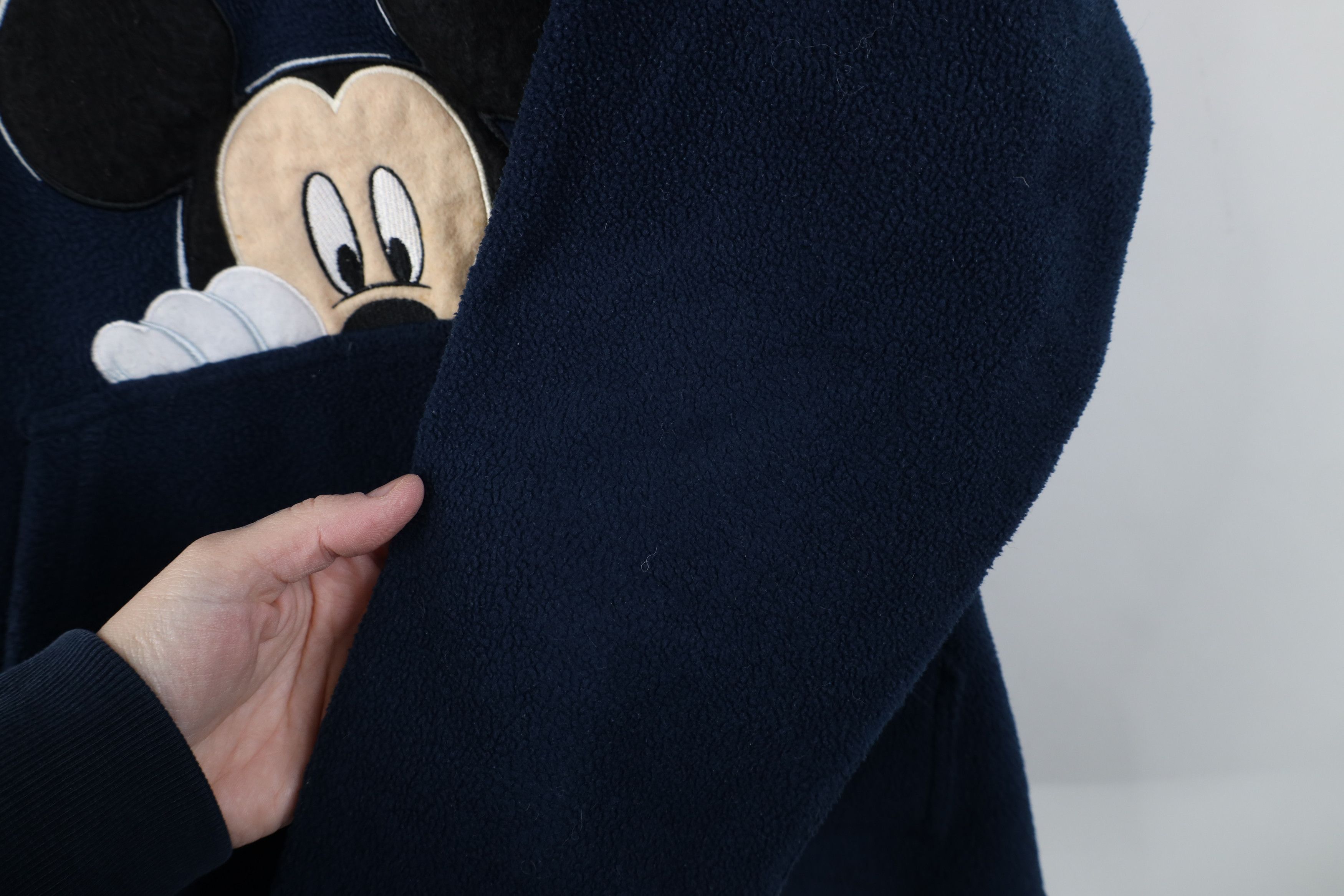 Disney Vintage 90s Y2K Disney Mickey Mouse Fleece Half Zip Hoodie Size XL / US 12-14 / IT 48-50 - 8 Thumbnail